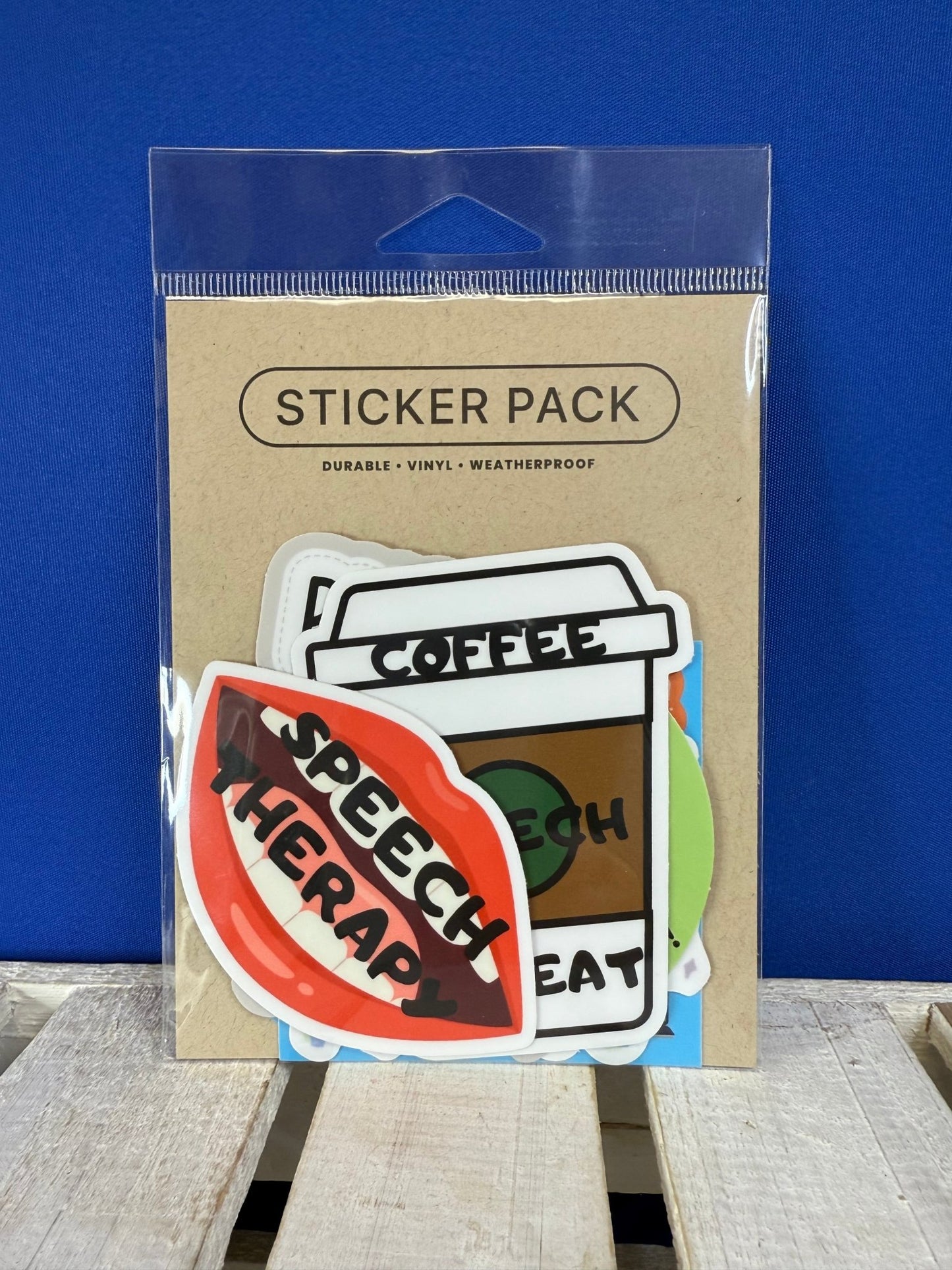 Speech Therapy Stickers - Includes all 7 - SLP Sticker Pack Speechie Laptop water bottle Stickers - Great Quality - Speech and Smile