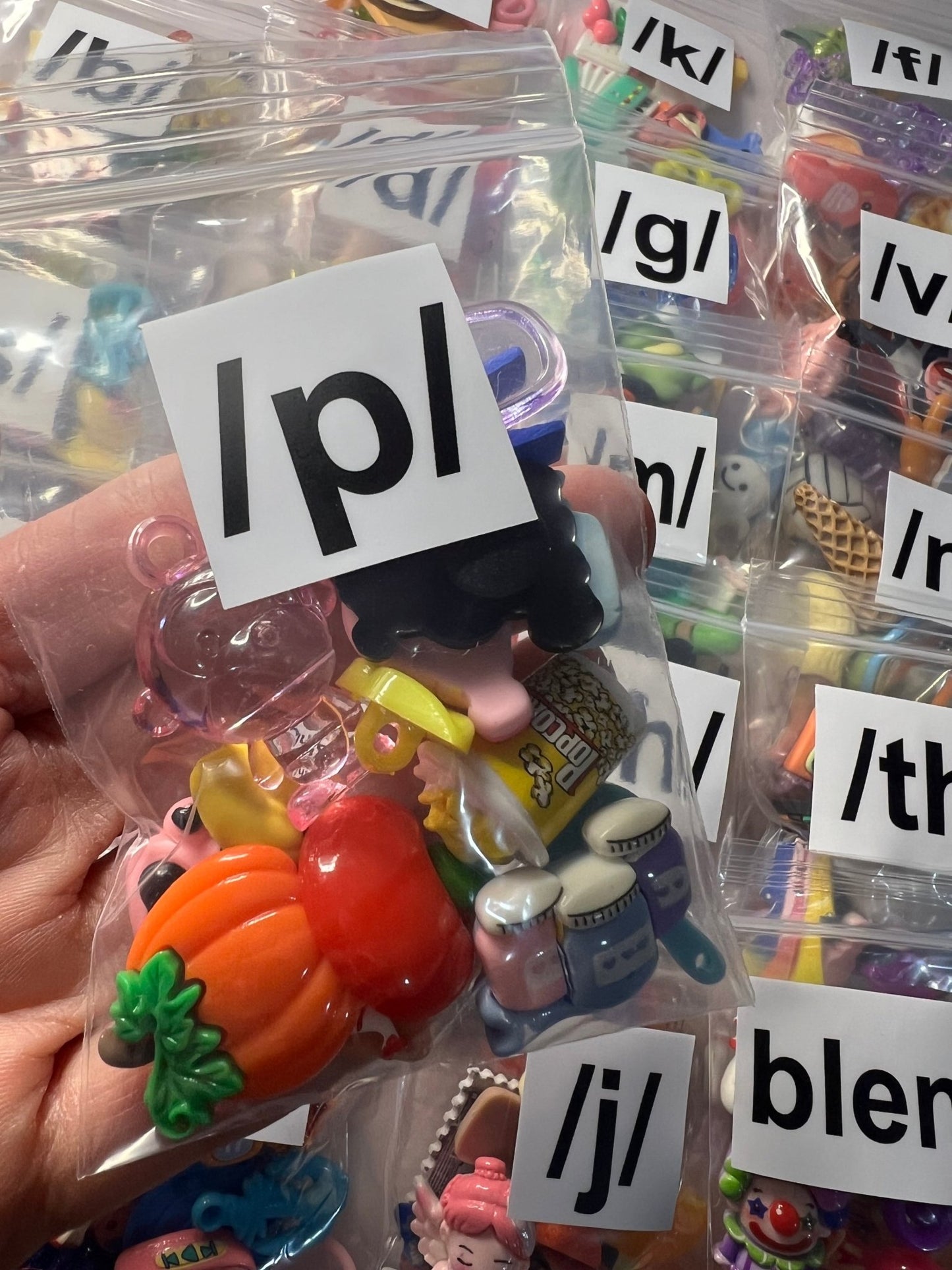 Speech Therapy Trinkets by Sounds INDIVIDUAL BAGS Speech Therapy Mini Objects Articulation - Speech and Smile