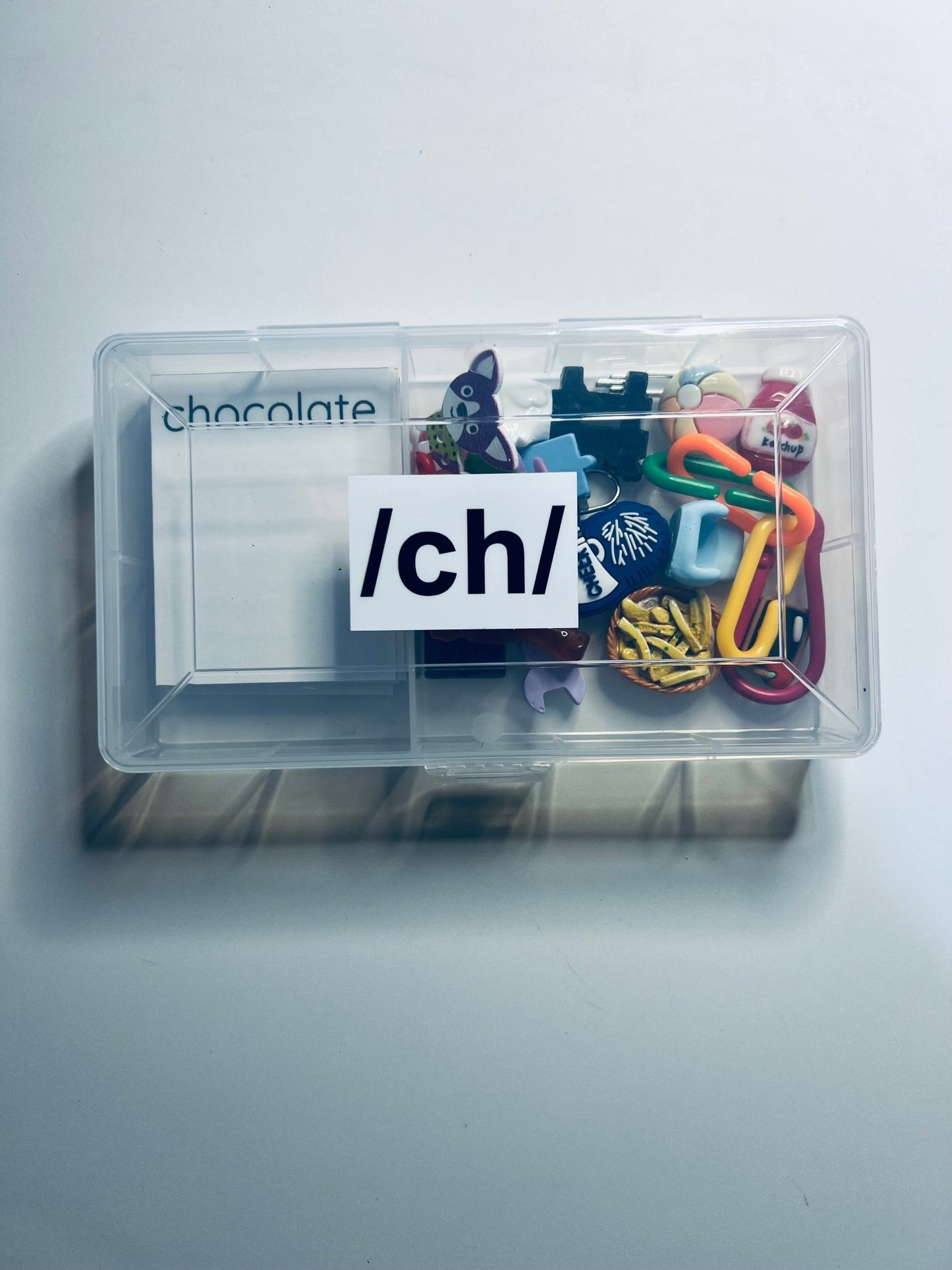 Speech Therapy Trinkets for /ch/ sound Say and Play Mini Objects Kit Articulation Mini Objects Speech Therapy Kit - Speech and Smile