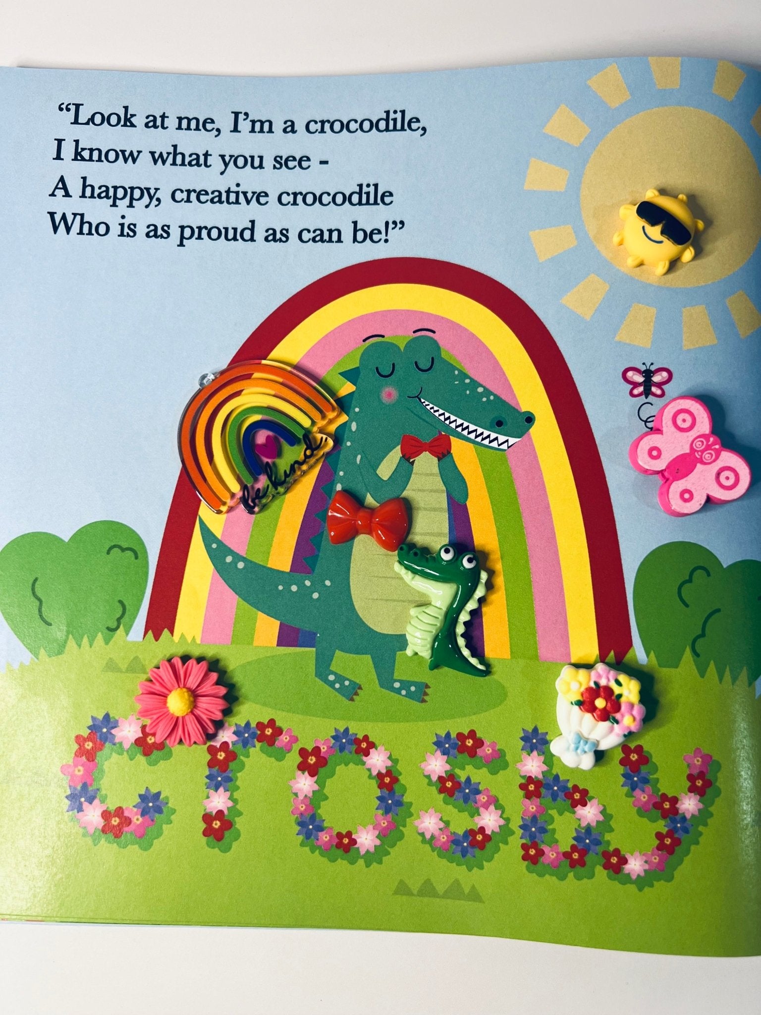 Story Kit (book included) for Crosby the Not so Snappy Crocodile Say and Play Mini Objects Speech Therapy Book About Differences - Speech and Smile