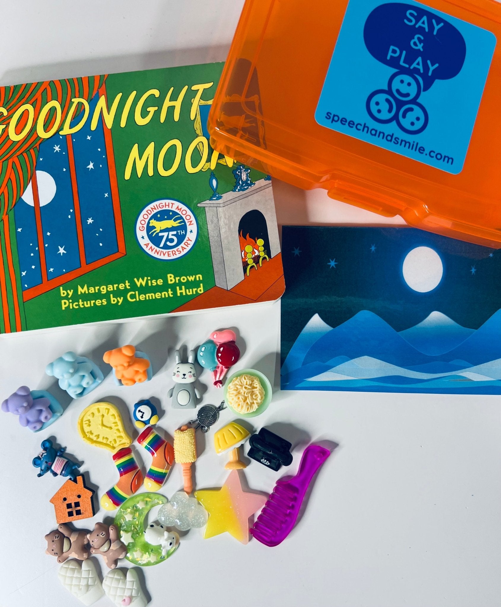 Story Kit for Good Night Moon Objects Speech Therapy Mini Objects - Speech and Smile