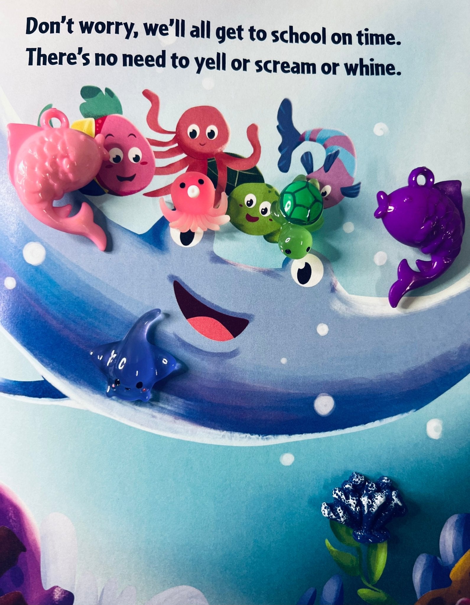 Story Kit Mini Objects for Fishy Fishy Goes to School – INCLUDES BOOK Preschool Rhyme – Ocean Theme Speech Therapy - Speech and Smile