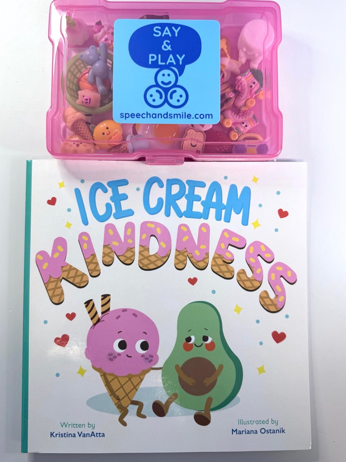 Story Kit Mini Objects for the Book Ice Cream Kindness - INCLUDES BOOK - Speech and Smile