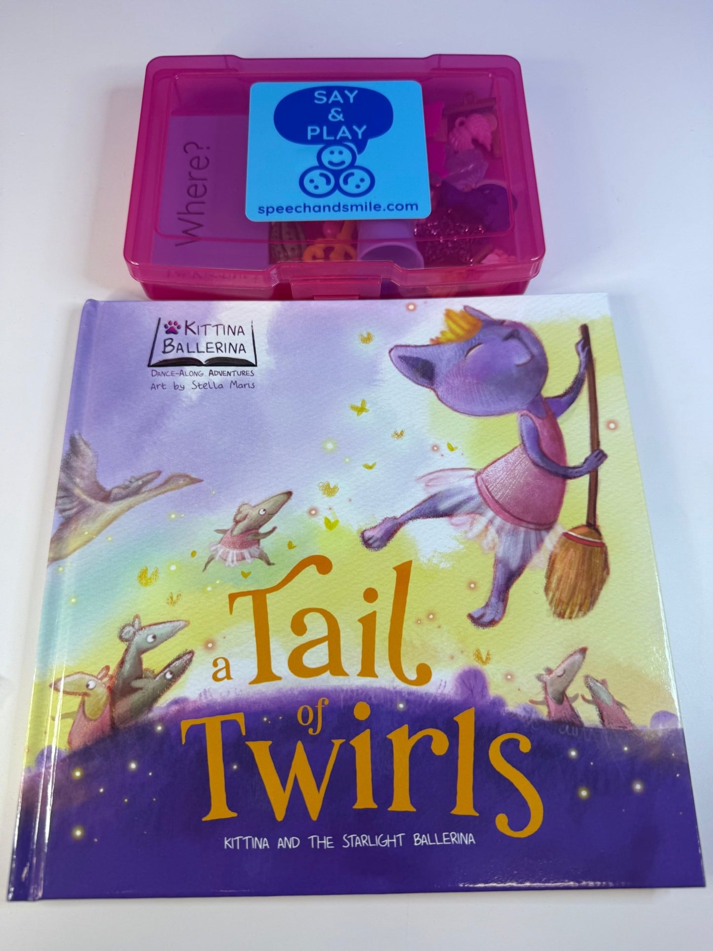 Story Kit with Mini Objects - A Tail Of Twirls - INCLUDES BOOK Creative Movement Book Set - Speech and Smile