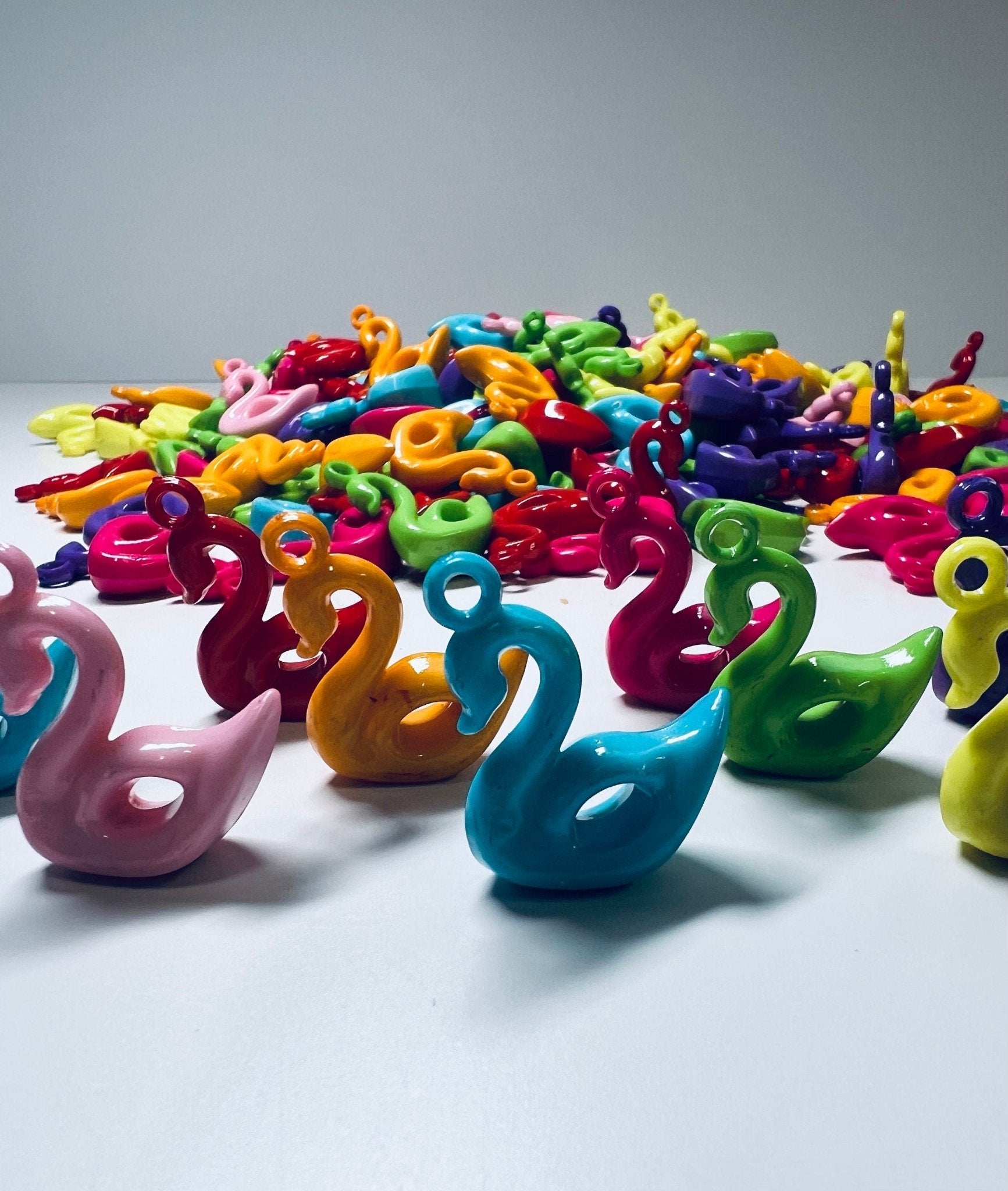 SWAN Trinket - Mini Swan Charm - Trinkets - Doodads - Mini Objects - Speech Therapy Mini Objects - I Spy Trinkets - Acrylic Swan - Speech and Smile