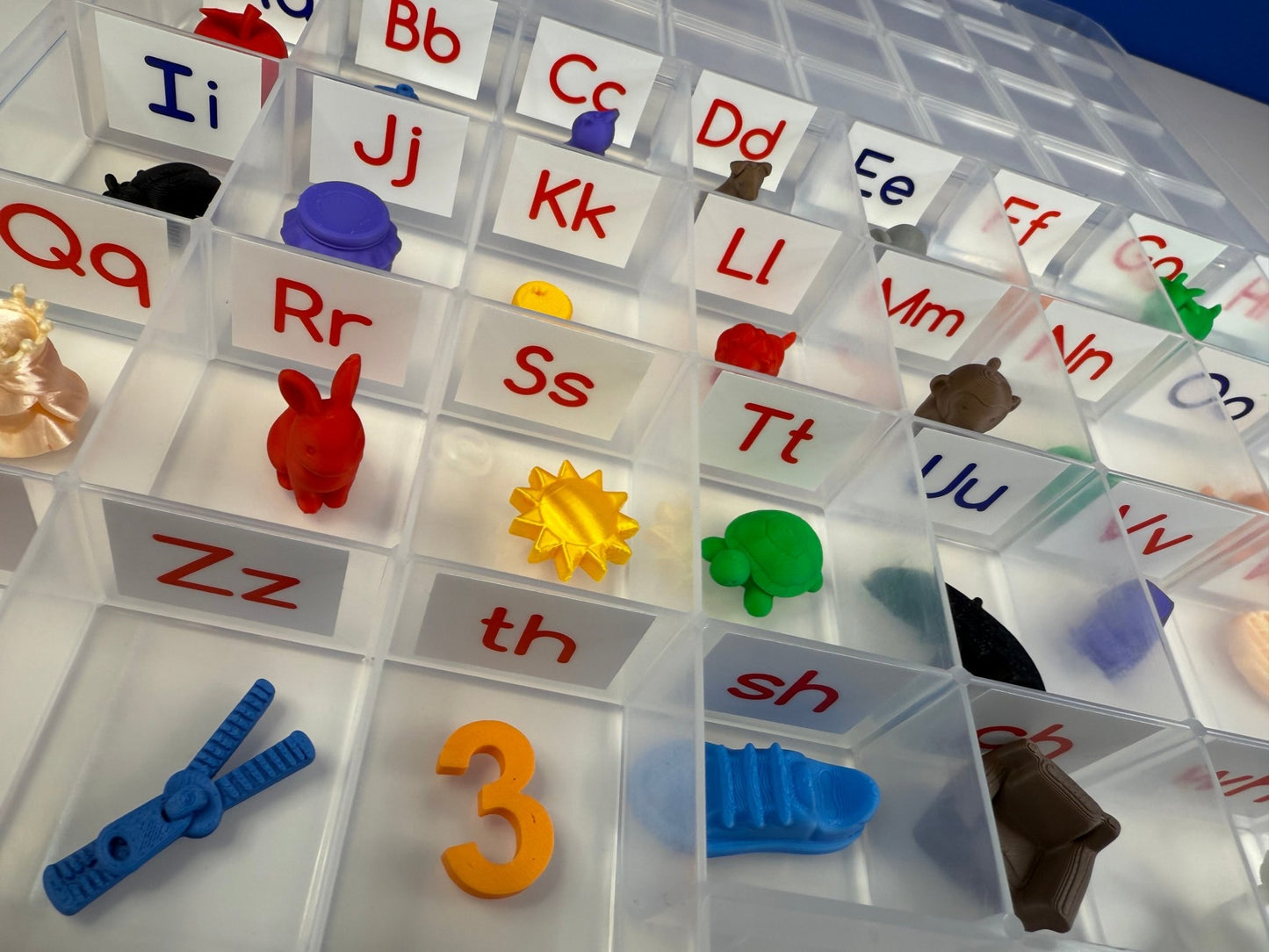 Talkets™ 32 Mini Objects Alphabet & Digraph Set with Labeled Storage Case | Speech Therapy Mini Object | Phonics Manipulatives - Speech and Smile