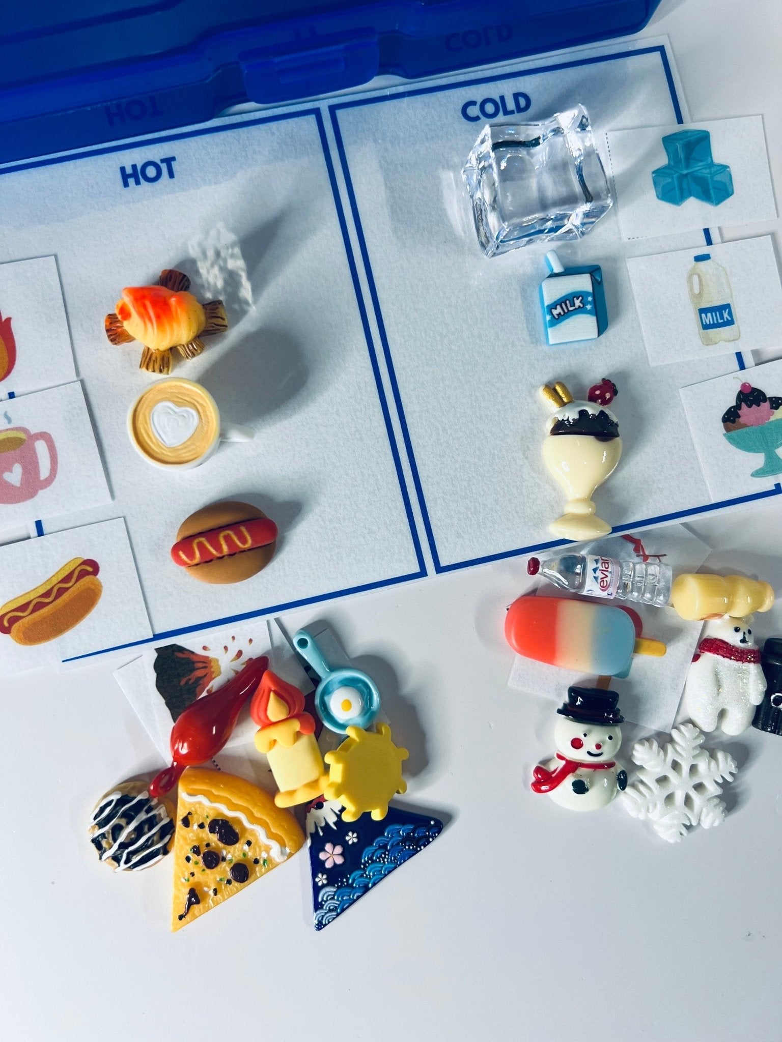 Science Sorting Objects TEMPERATURE Preschool SCIENCE Sort Hot Cold Task Box with Mini Objects ...