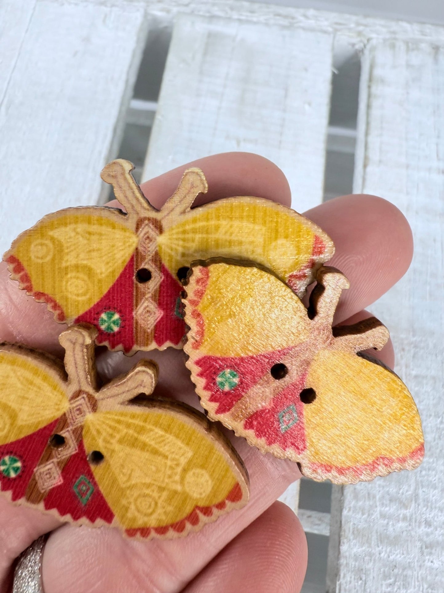 TH Sound Mini Objects – Moth Trinkets – Speech Therapy Doodads – Wood Butterflies – Tiny Nature Items - Speech and Smile