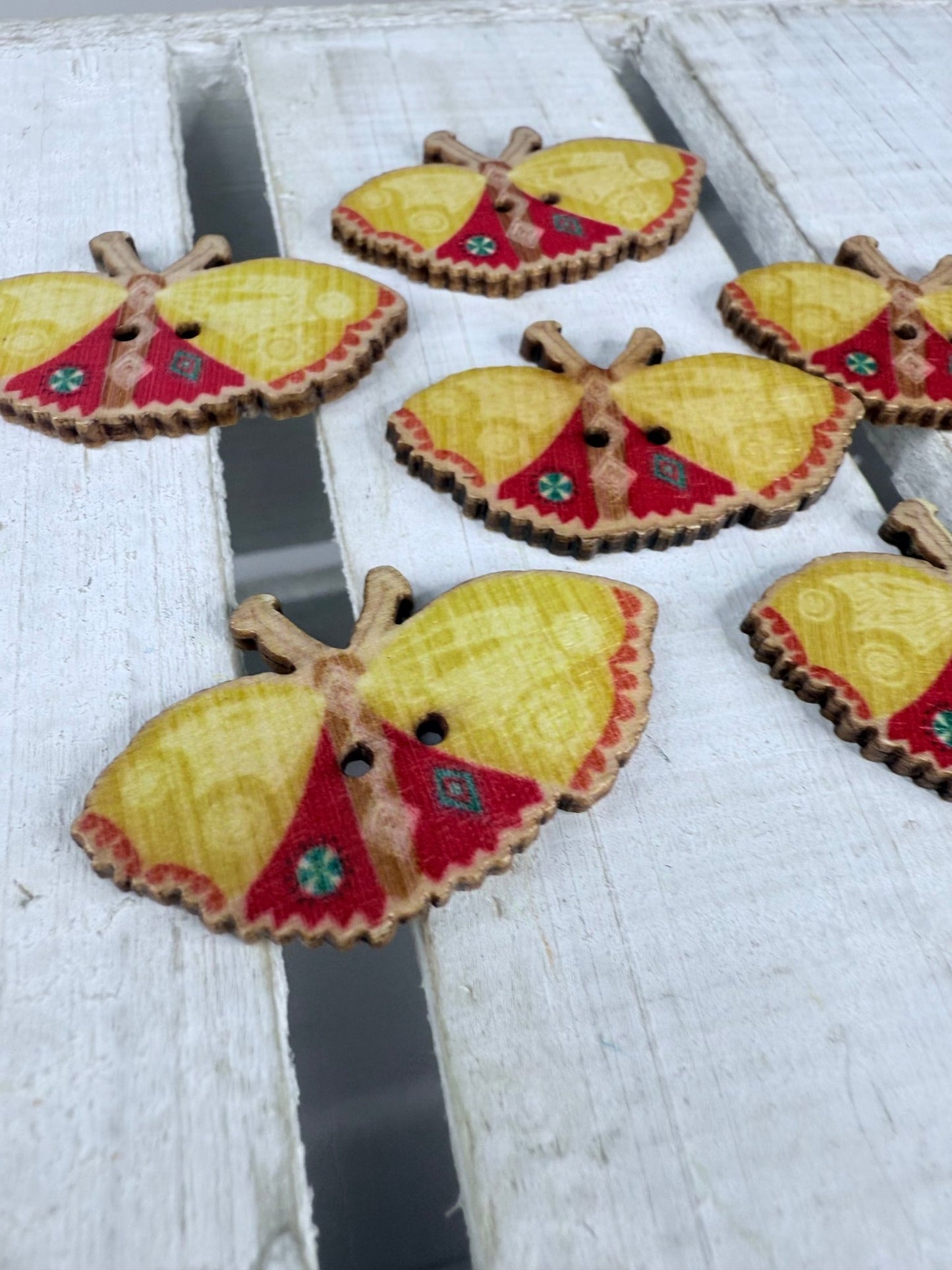 TH Sound Mini Objects – Moth Trinkets – Speech Therapy Doodads – Wood Butterflies – Tiny Nature Items - Speech and Smile
