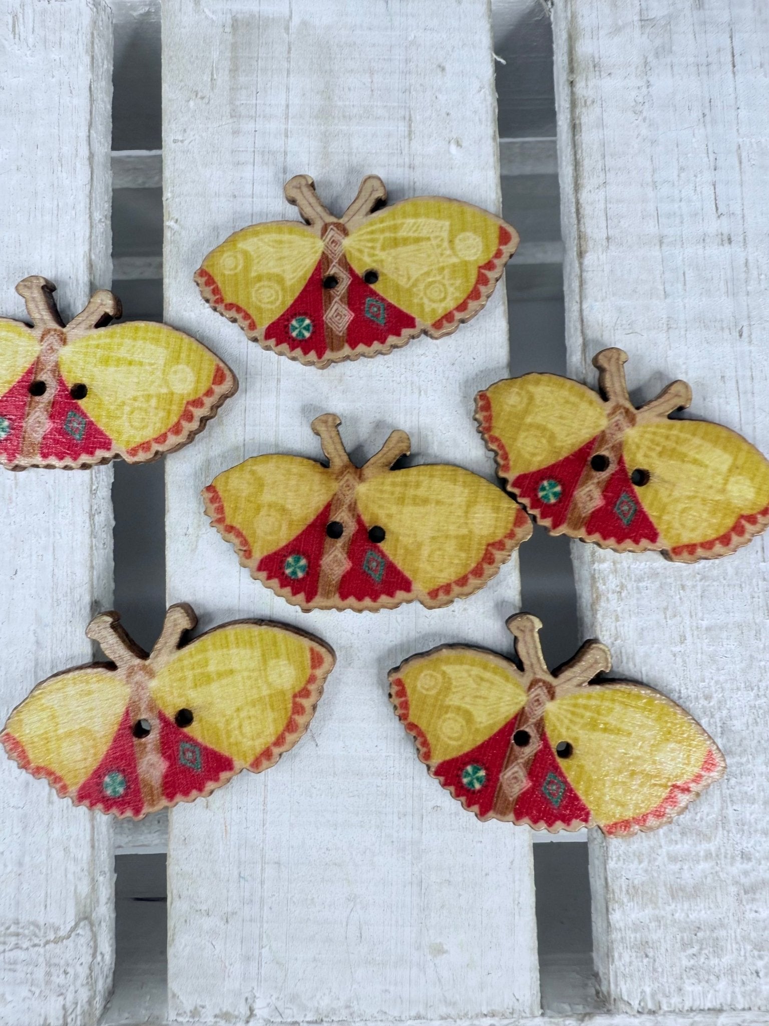 TH Sound Mini Objects – Moth Trinkets – Speech Therapy Doodads – Wood Butterflies – Tiny Nature Items - Speech and Smile