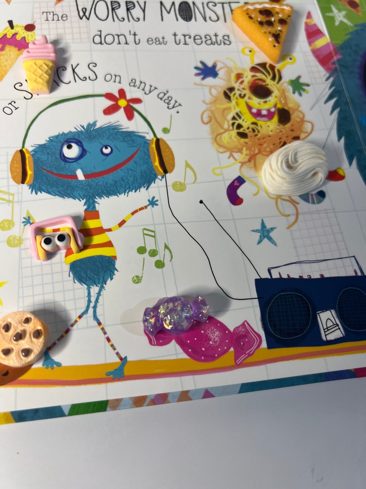The Very Hungry Worry Monsters Book with Mini Objects - Speech Therapy Trinkets - Speech and Smile