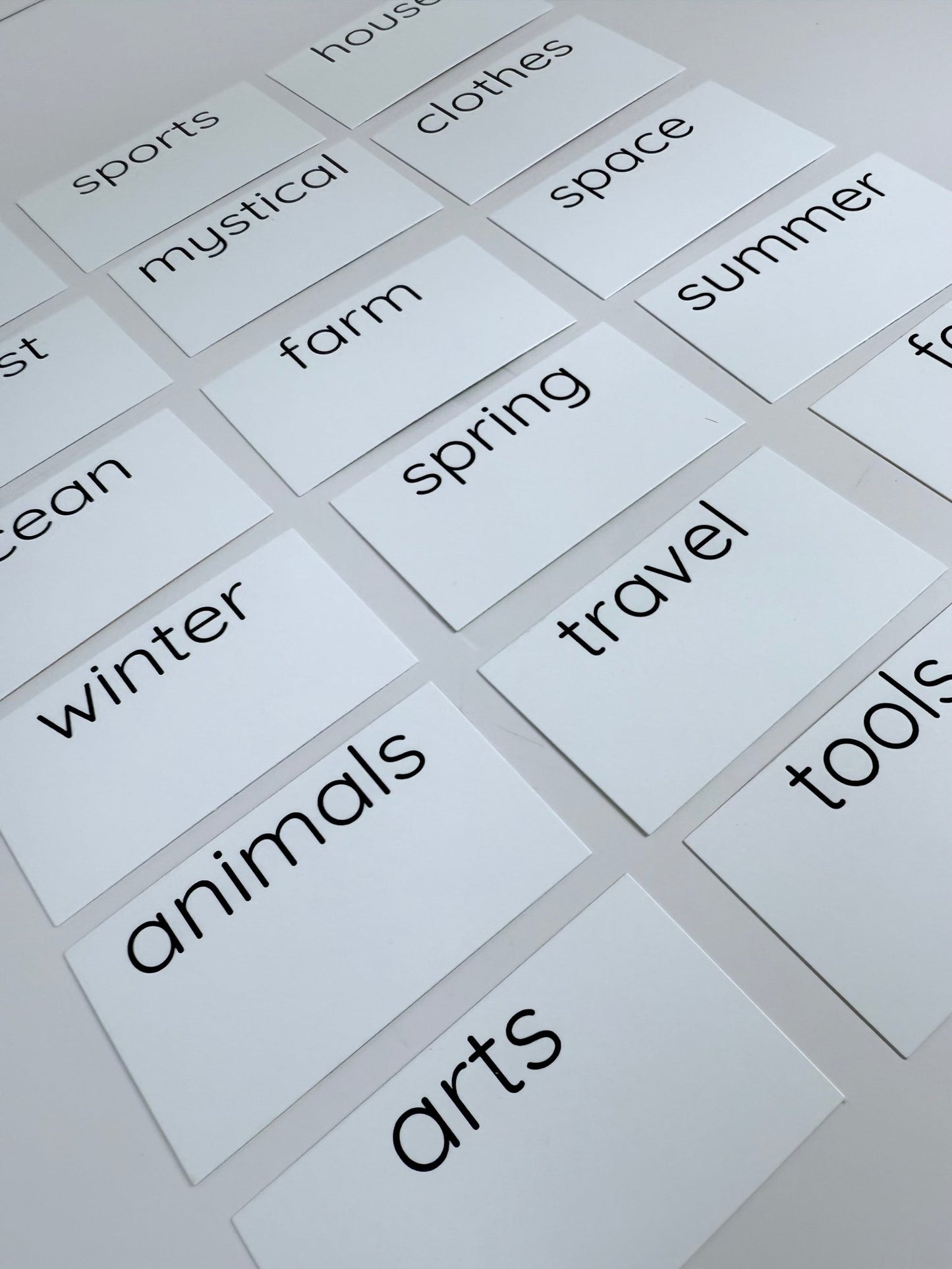 Theme Cards for Mini Objects – Double - Sided flash cards for Speech Therapy, Learning Centers, Professionally Printed - Speech and Smile