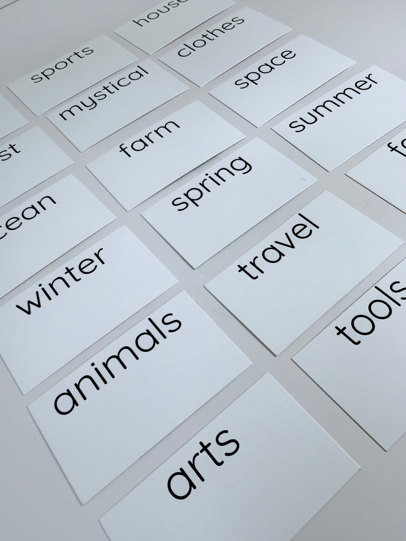 Theme Cards for Mini Objects – Double - Sided flash cards for Speech Therapy, Learning Centers, Professionally Printed - Speech and Smile