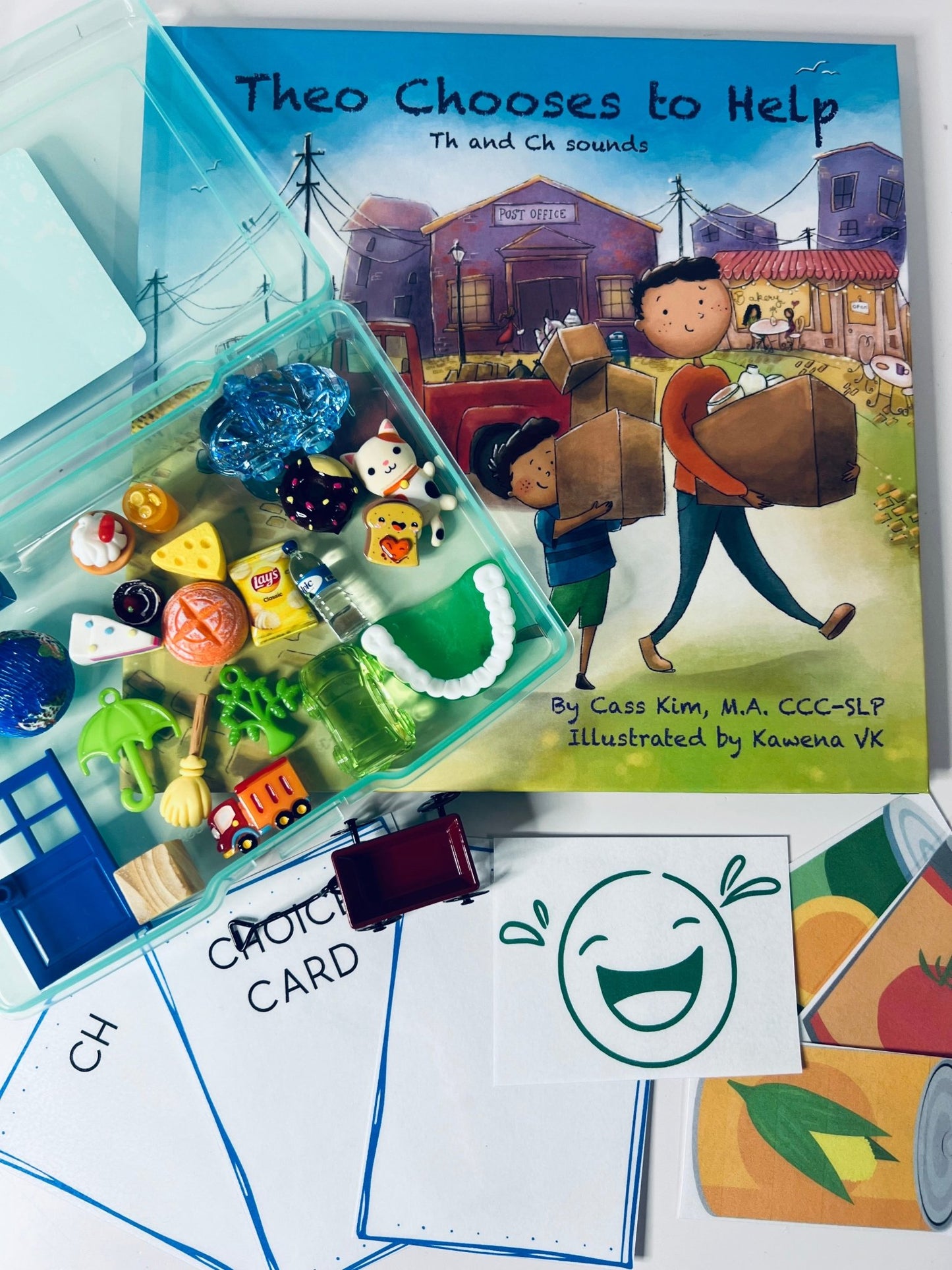 Theo Chooses to Help Book for Th and Ch Sounds Mini Objects for Speech Therapy - Speech and Smile