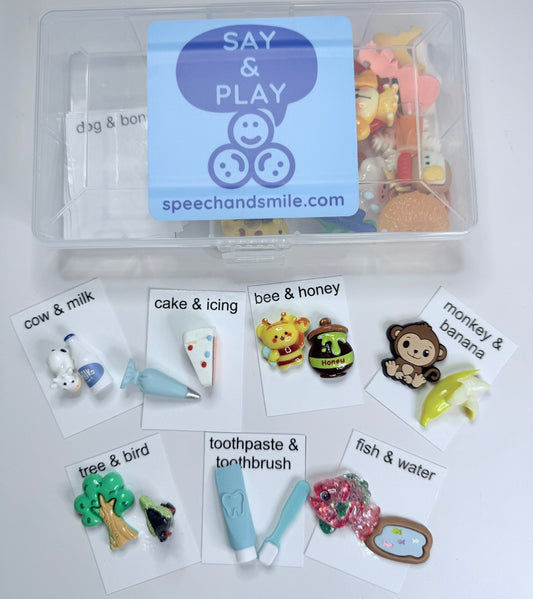 Things That Go Together Kit | Semantic & Relational Vocabulary Speech Therapy Mini Objects - Speech and Smile