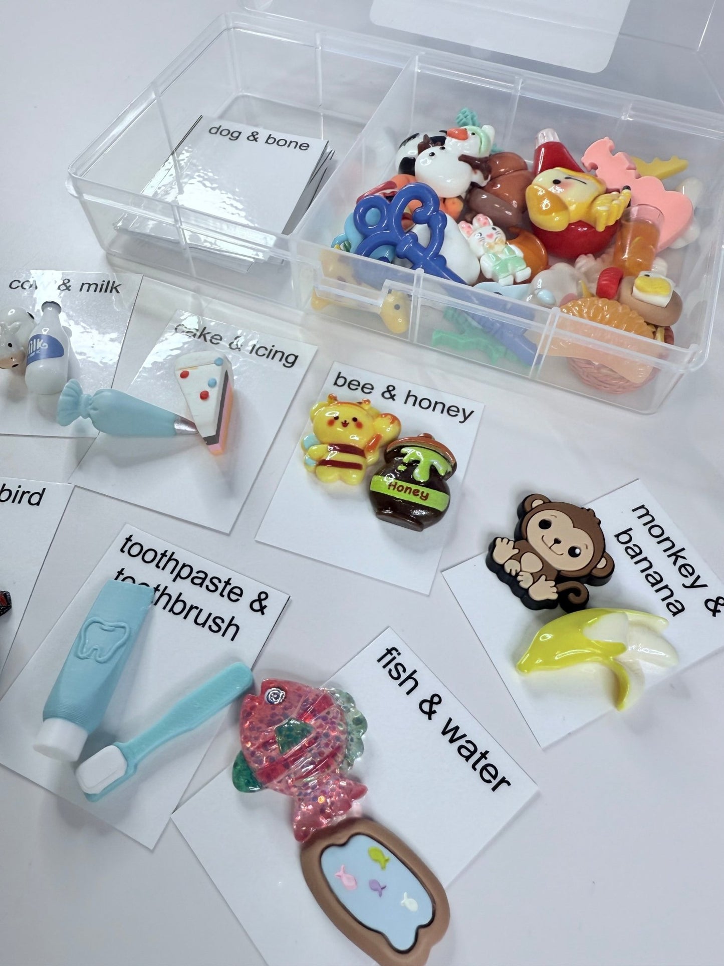 Things That Go Together Kit | Semantic & Relational Vocabulary Speech Therapy Mini Objects - Speech and Smile