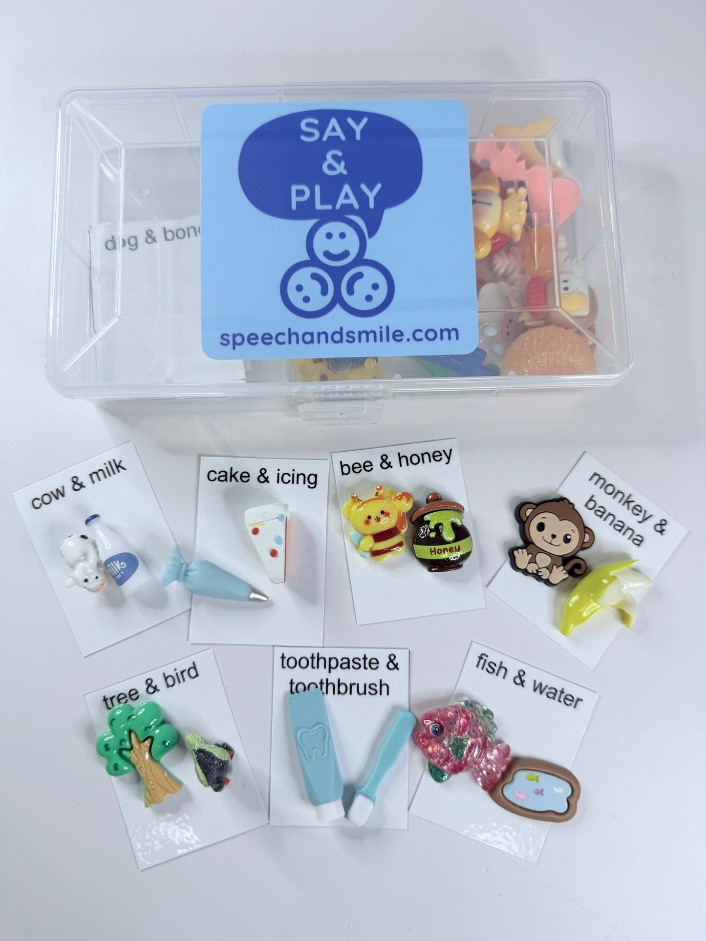 Things That Go Together Kit | Semantic & Relational Vocabulary Speech Therapy Mini Objects - Speech and Smile