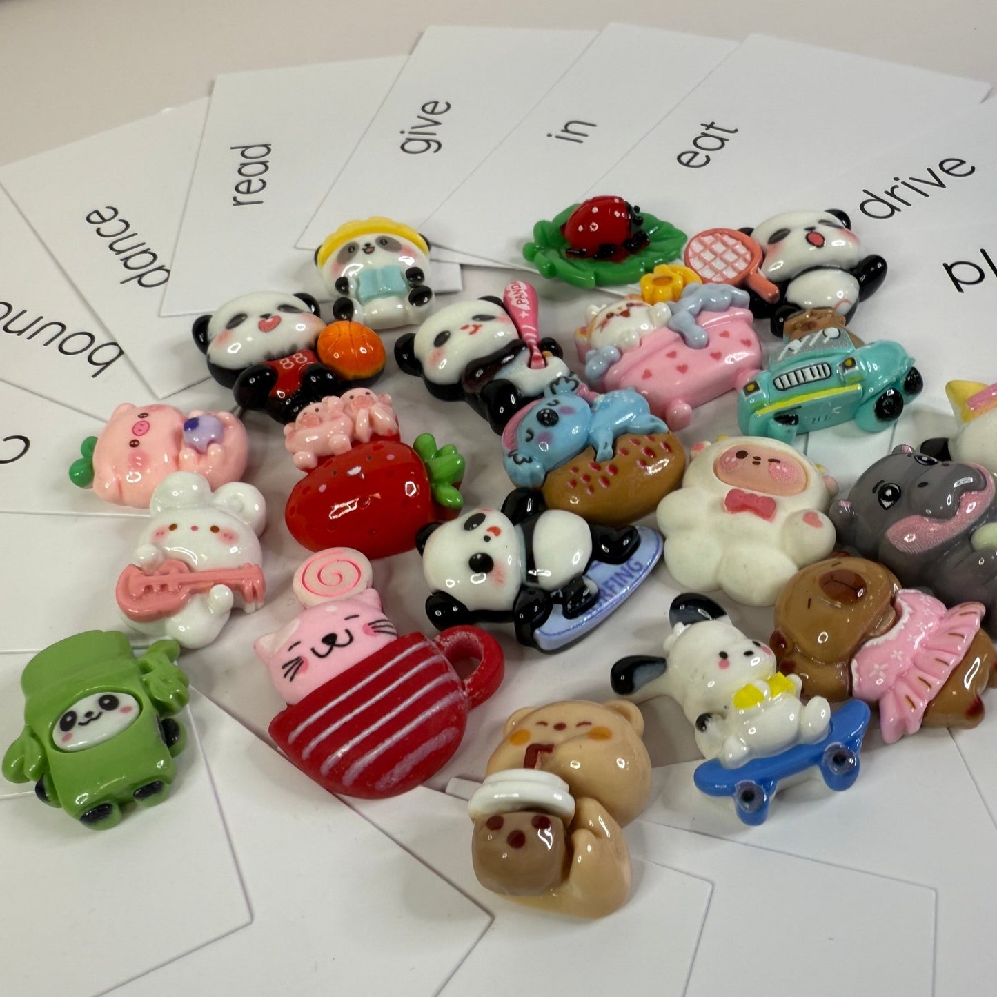 Verb Kit Language Task Box for VERBS - Mini Objects Speech Therapy - Speech and Smile