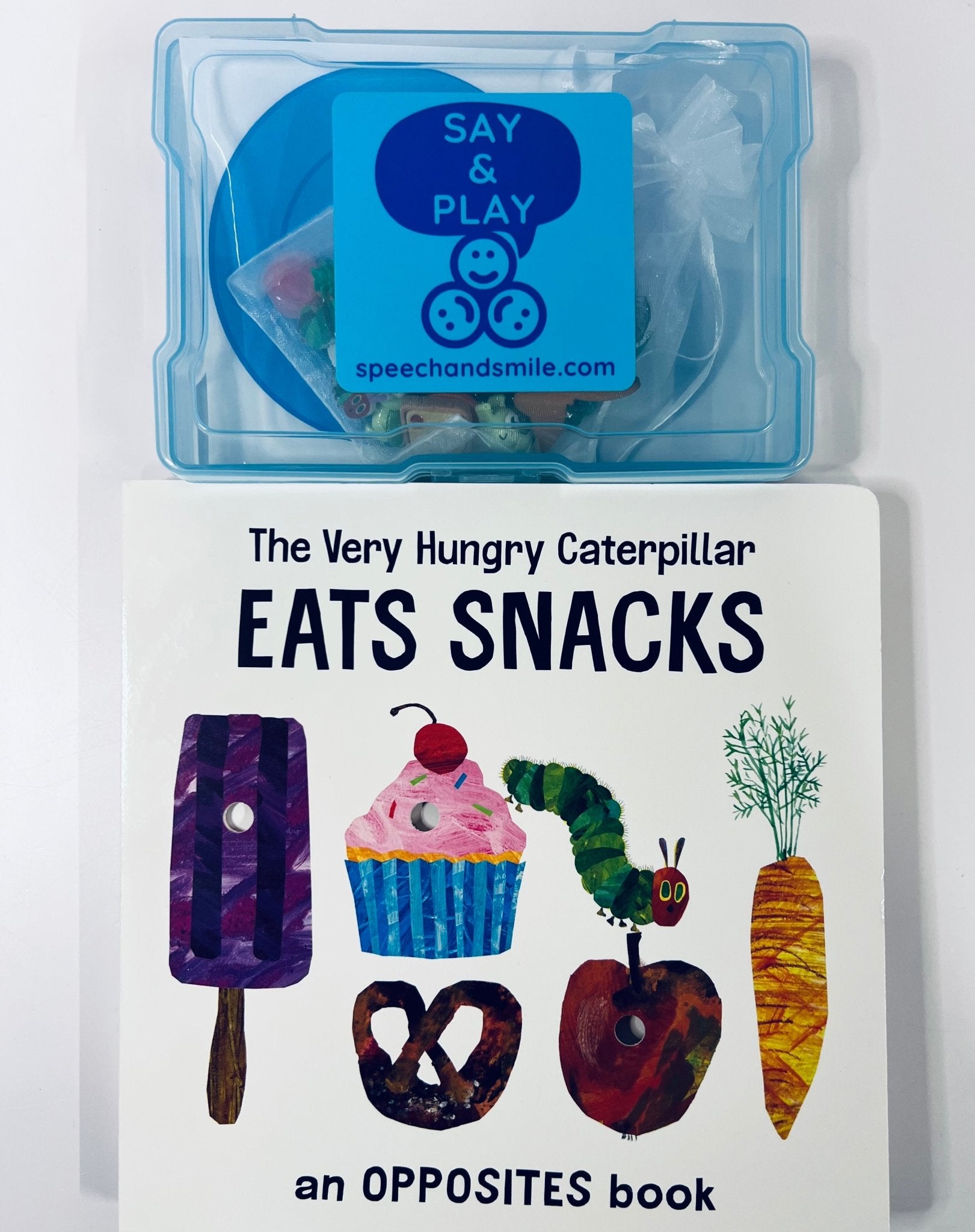Very Hungry Caterpillar Eats Snacks: Mini Objects & Story Kit for Speech Therapy - Speech and Smile