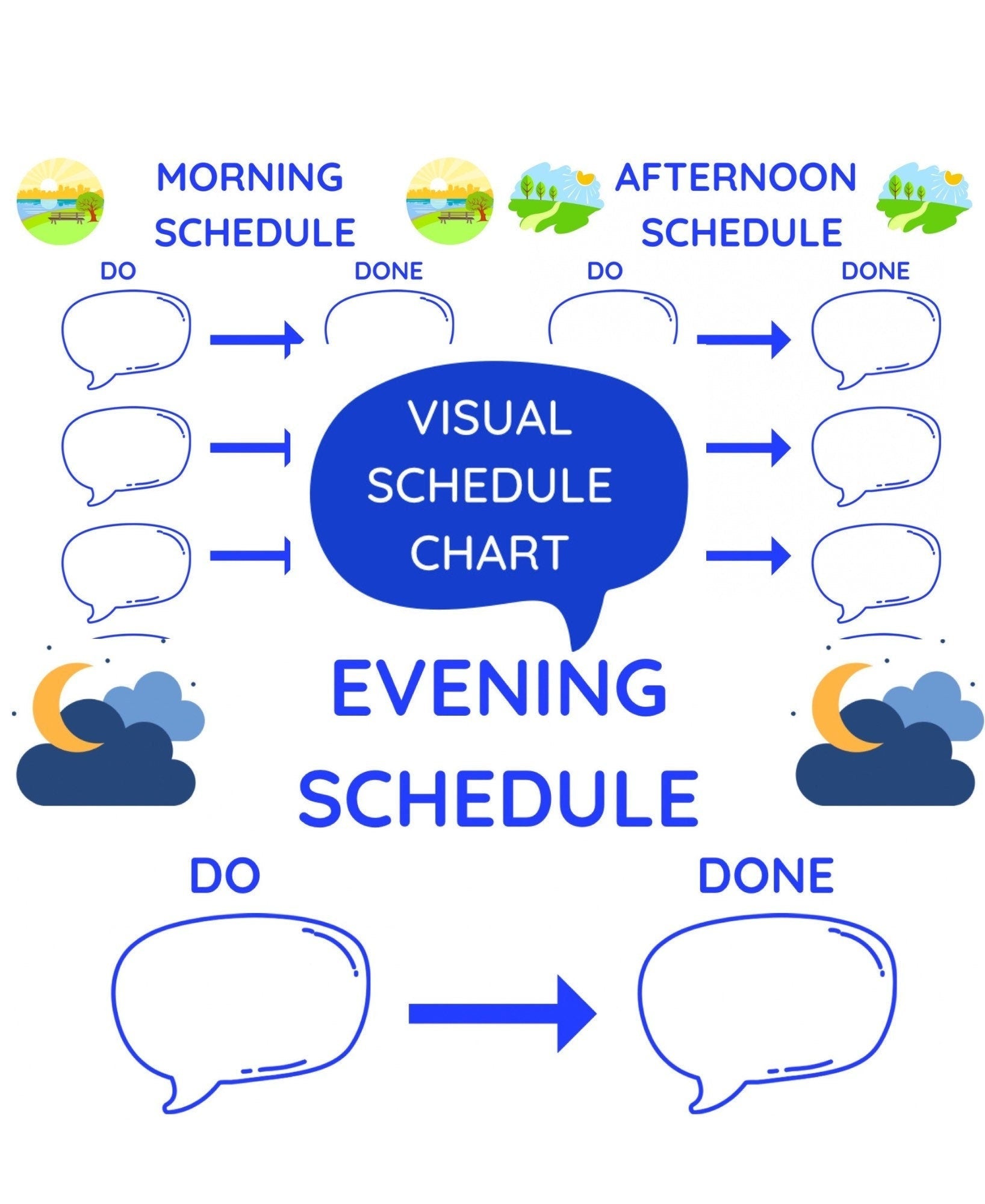 Visual Schedule Chart Printable Daily Routine Chart – Speech and Smile