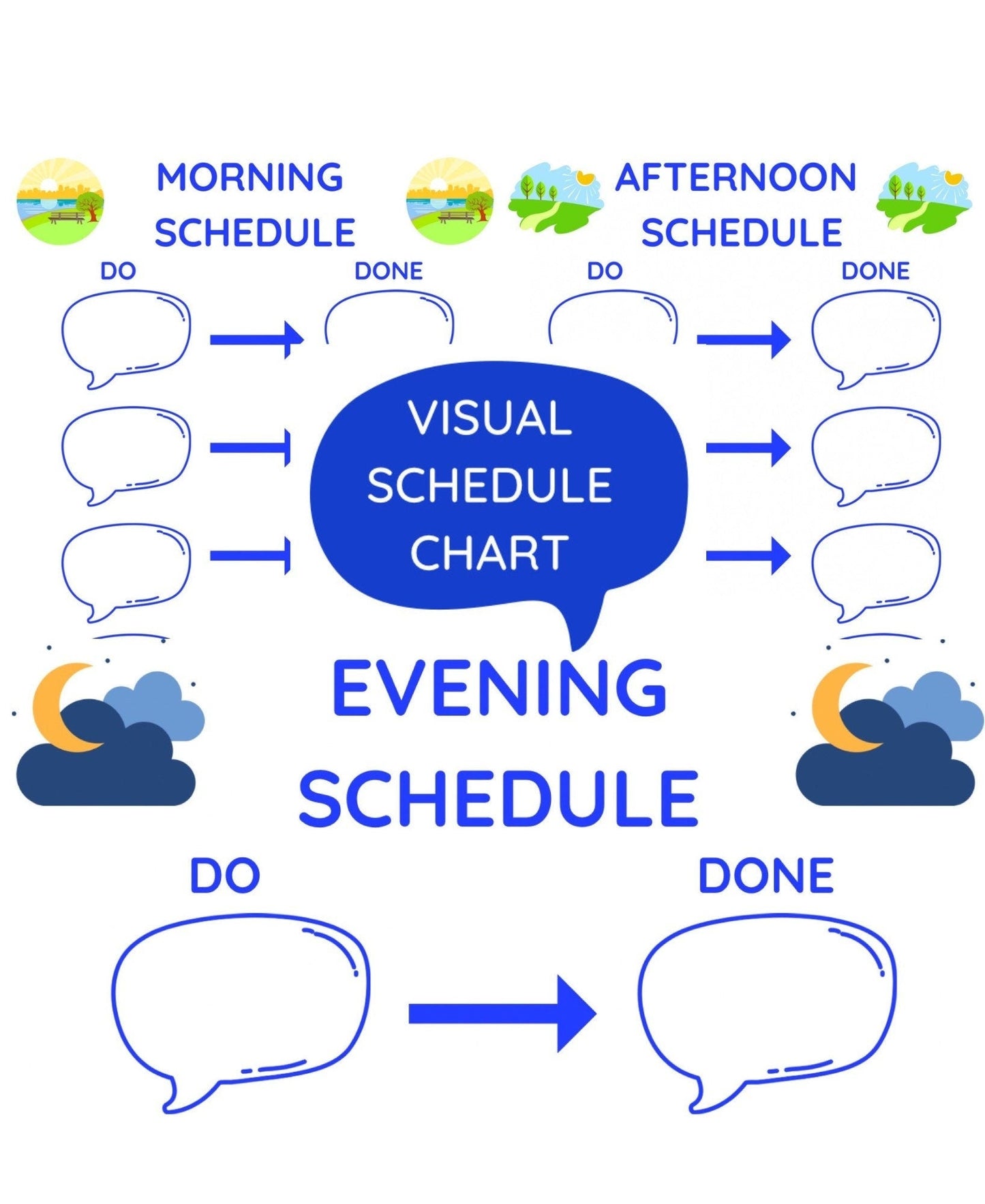 Visual Schedule Chart Printable Daily Routine Chart - Speech and Smile