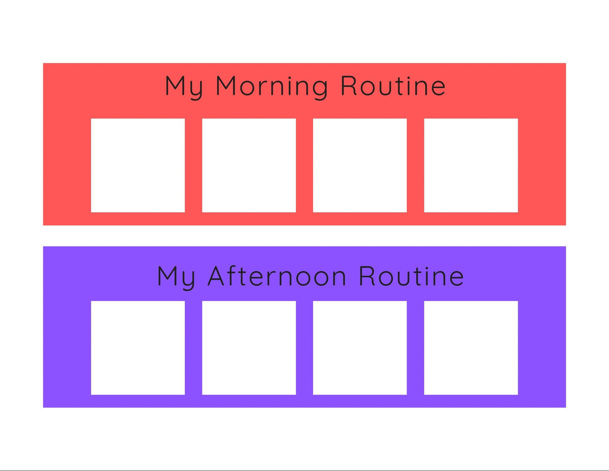 Visual Schedule Strips Digital Download-Routine Chart-To Do Chart-Spee ...