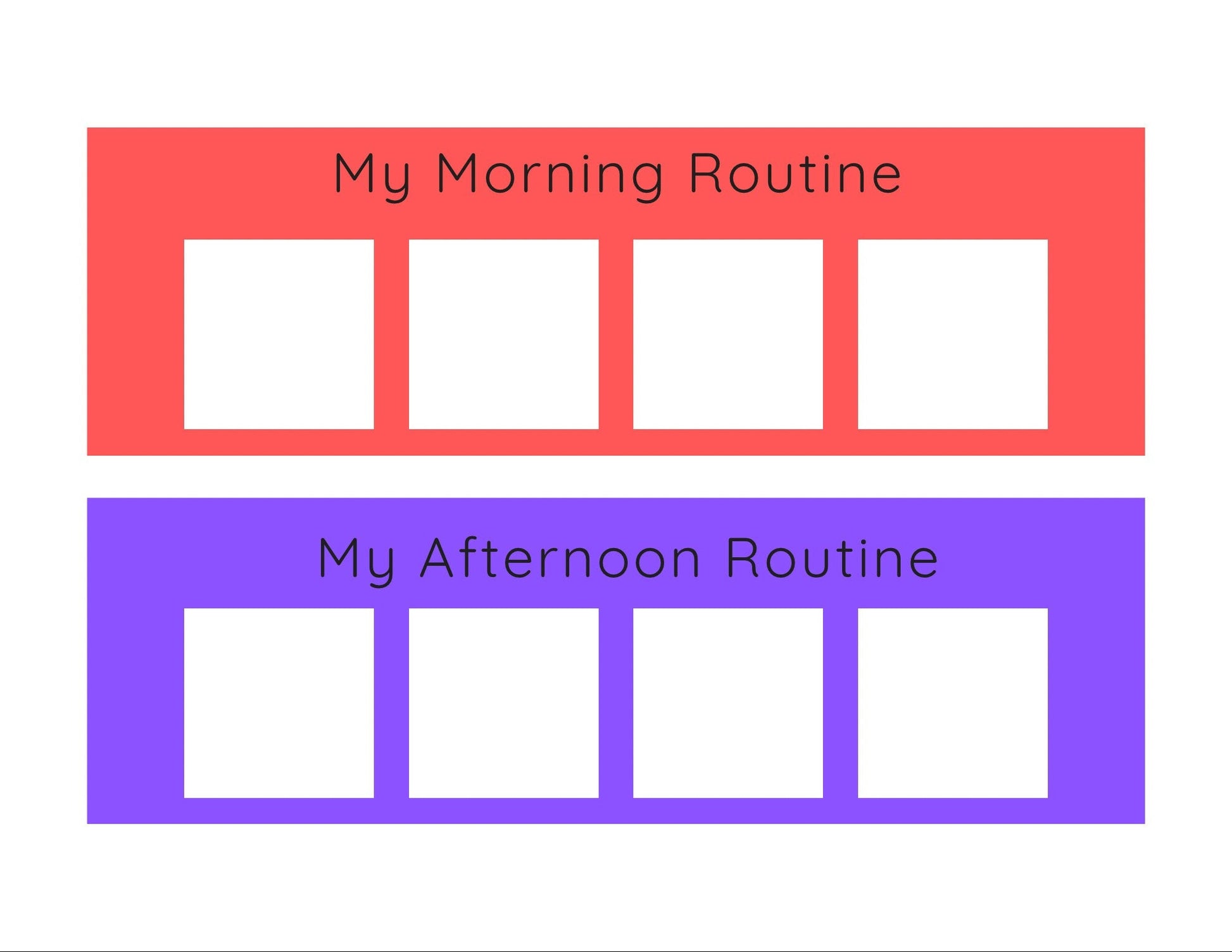 Visual Schedule Strips Digital Download - Routine Chart - To Do Chart - Speech Therapy Digital Download - Autism Visual Schedule - Routine Strips - Speech and Smile