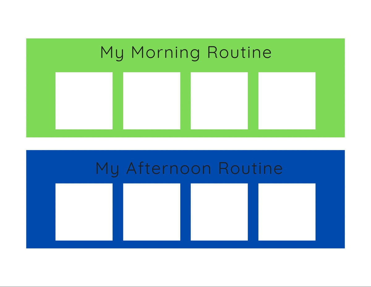 Autism Daily Routine Strip Visual Schedule Strips Digital Download-Routine Chart-To Do Chart-Spee ...