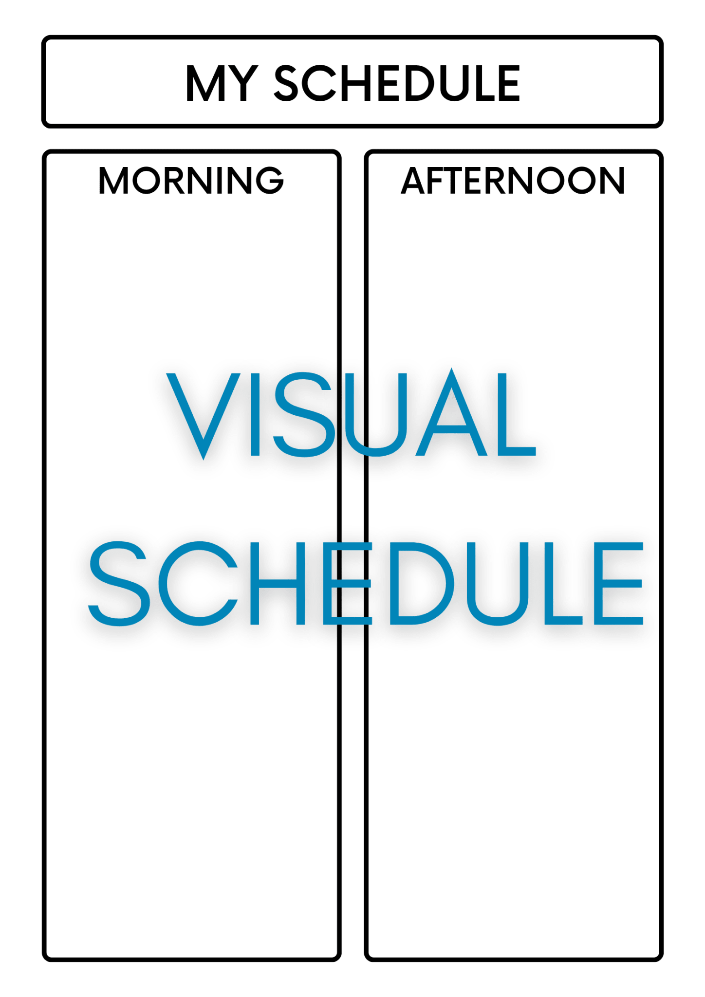 Visual Schedule with Cards and Make your Own Cards Digital Download Visual Autism Daily Routine Chart - Speech and Smile