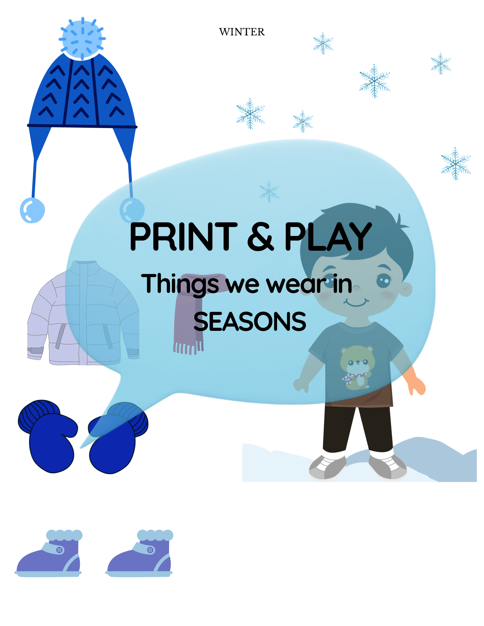 What We Wear in Each Season – Seasonal Clothing Worksheet | Speech & Smile - Speech and Smile