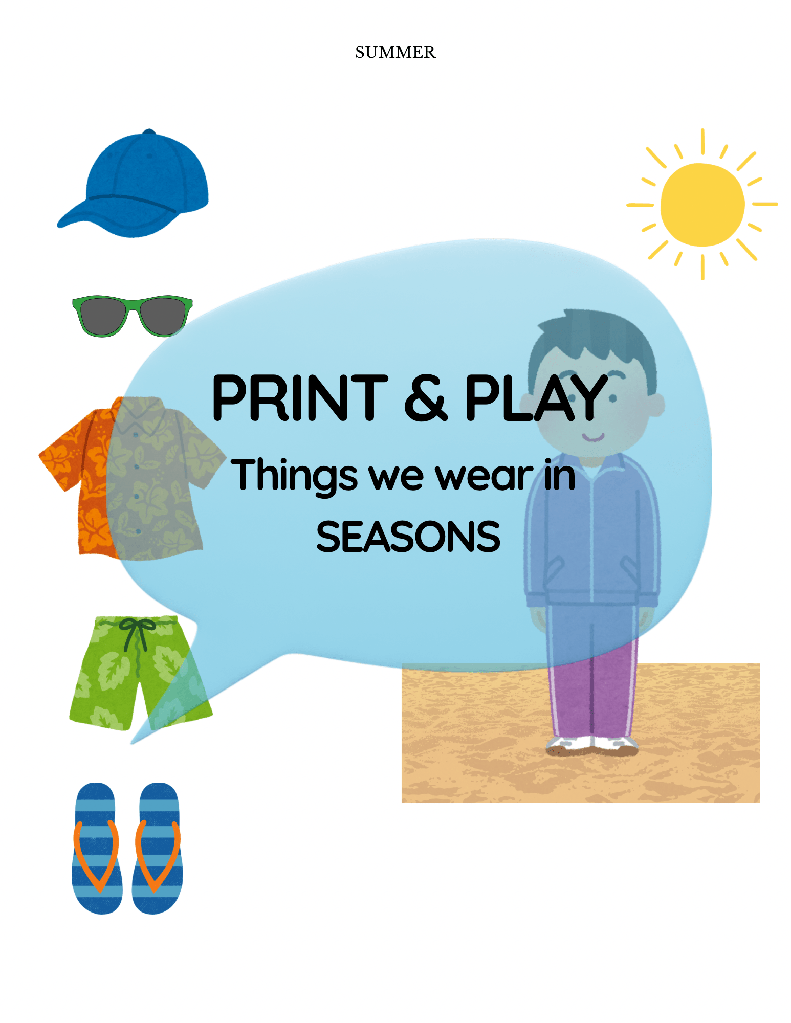 What We Wear in Each Season – Seasonal Clothing Worksheet | Speech & Smile - Speech and Smile