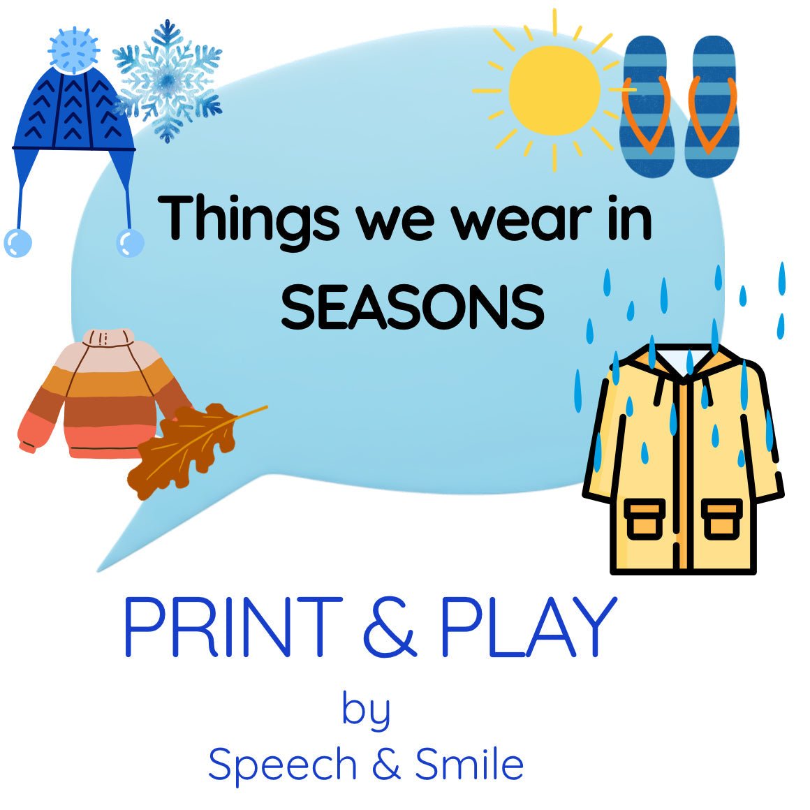 What We Wear in Each Season – Seasonal Clothing Worksheet | Speech & Smile - Speech and Smile