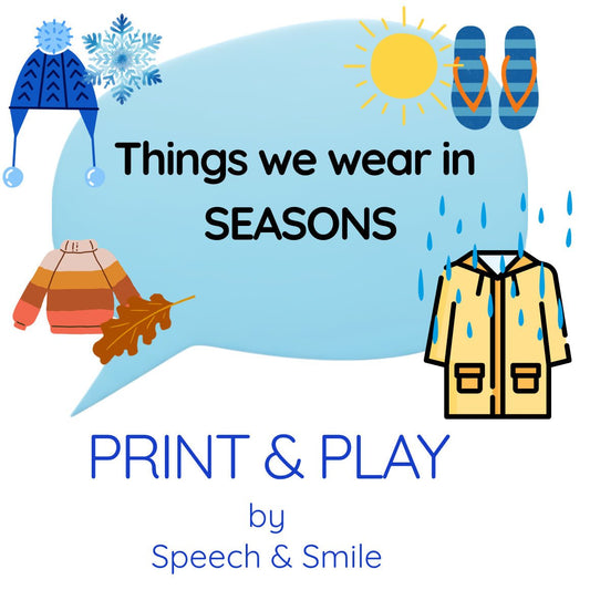 What We Wear in Each Season – Seasonal Clothing Worksheet | Speech & Smile - Speech and Smile