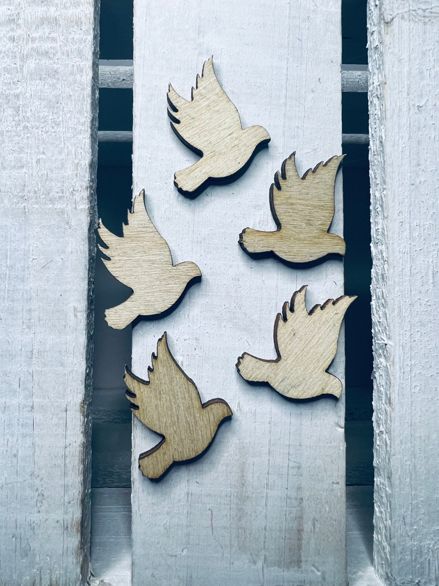 Wood Cut DOVE Object Bird Trinkets Speech Therapy Mini Objects Doodads Speech Sound Objects Wood Cut Outs - Speech and Smile