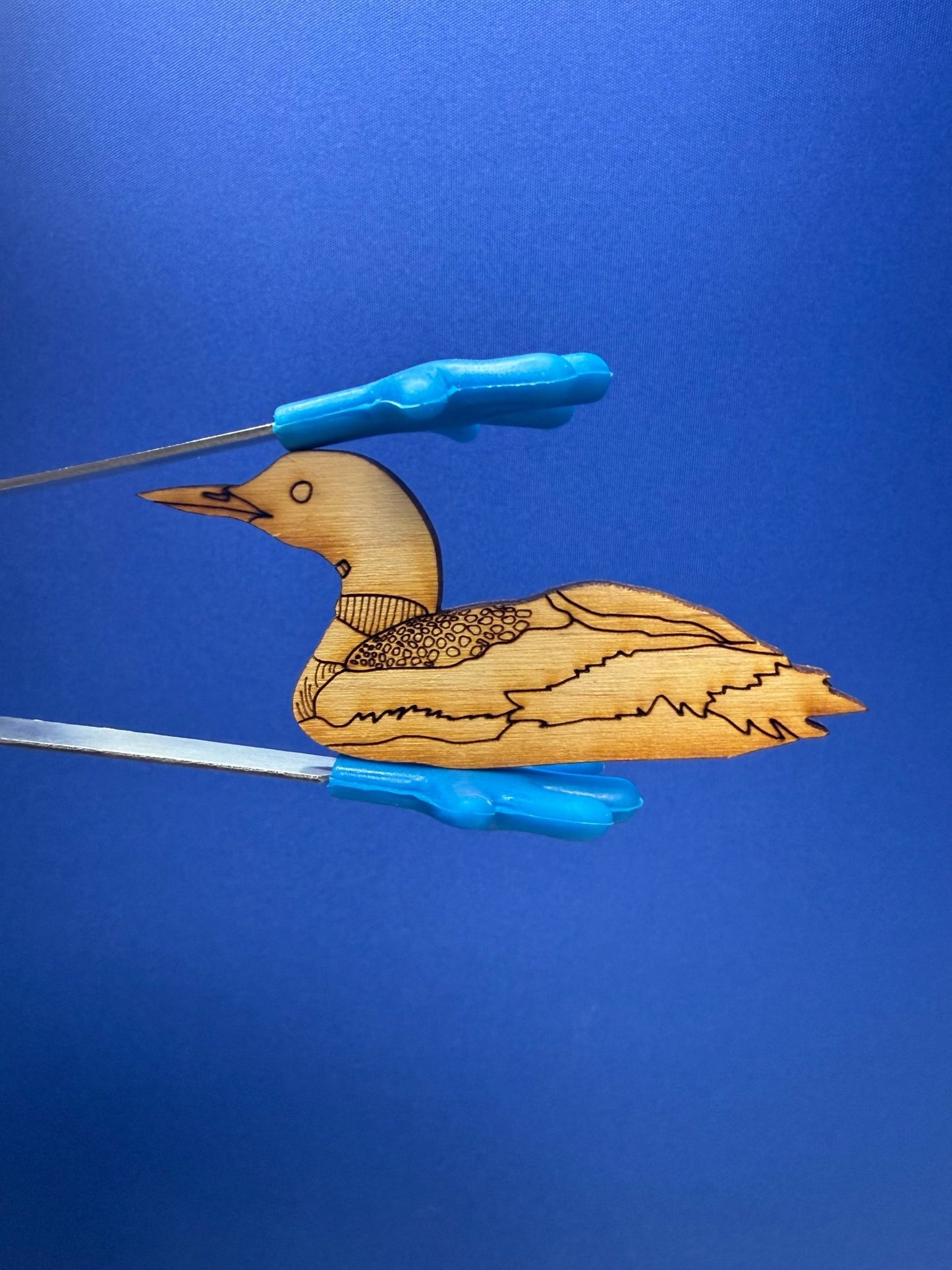 Wood Cut Loon Object Mini Wood Mallard Duck Object Montessori Sound Box Alphabet Objects - Speech and Smile