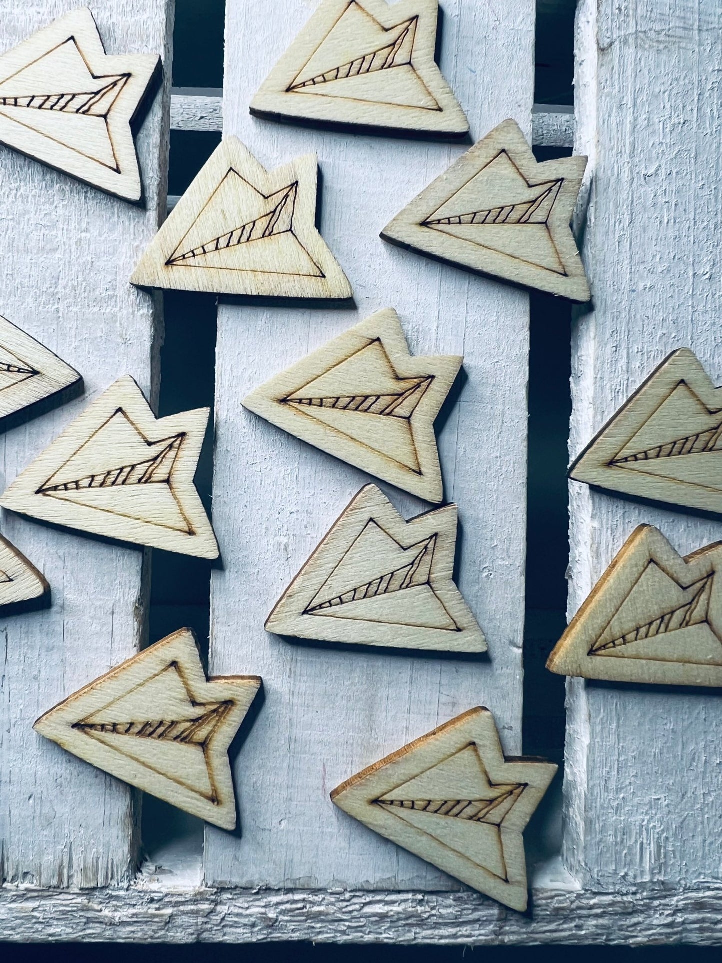 Wood Cut Mini Paper Airplane Object Miniature Plane Trinkets Speech Therapy Mini Objects Letter J Jet Mini Object Wood Cut Outs - Speech and Smile