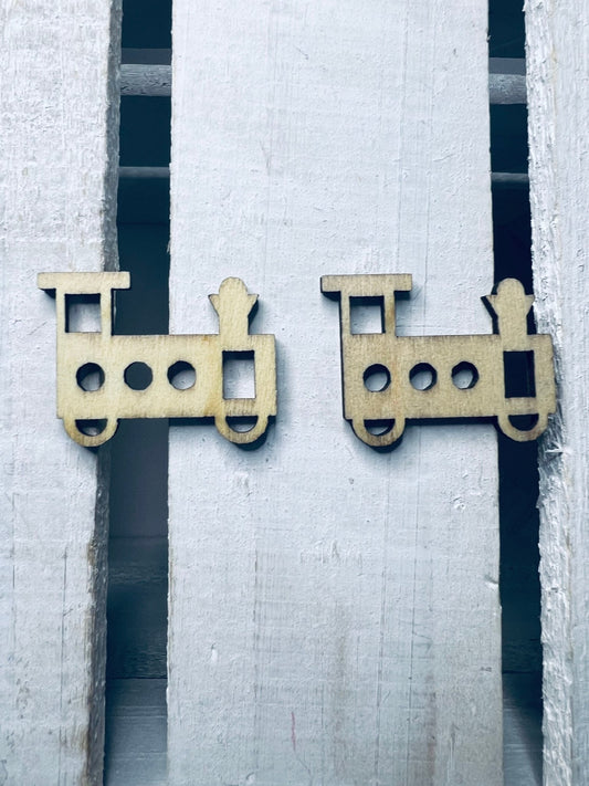 Wood Cut TRAIN Object Transportation Trinkets Speech Therapy Mini Objects Doodads Blend Sound Objects Locomotive Cut out - Speech and Smile