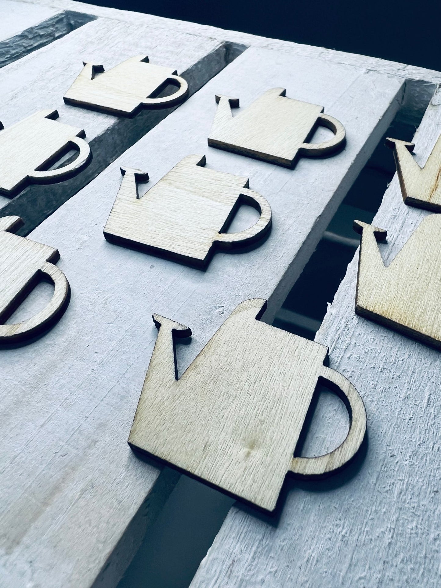 Wood Cut Watering Can Mini Water Can Trinket Speech Therapy Mini Objects Garden Mini Objects Speech Therapy Doodads Garden Trinkets - Speech and Smile