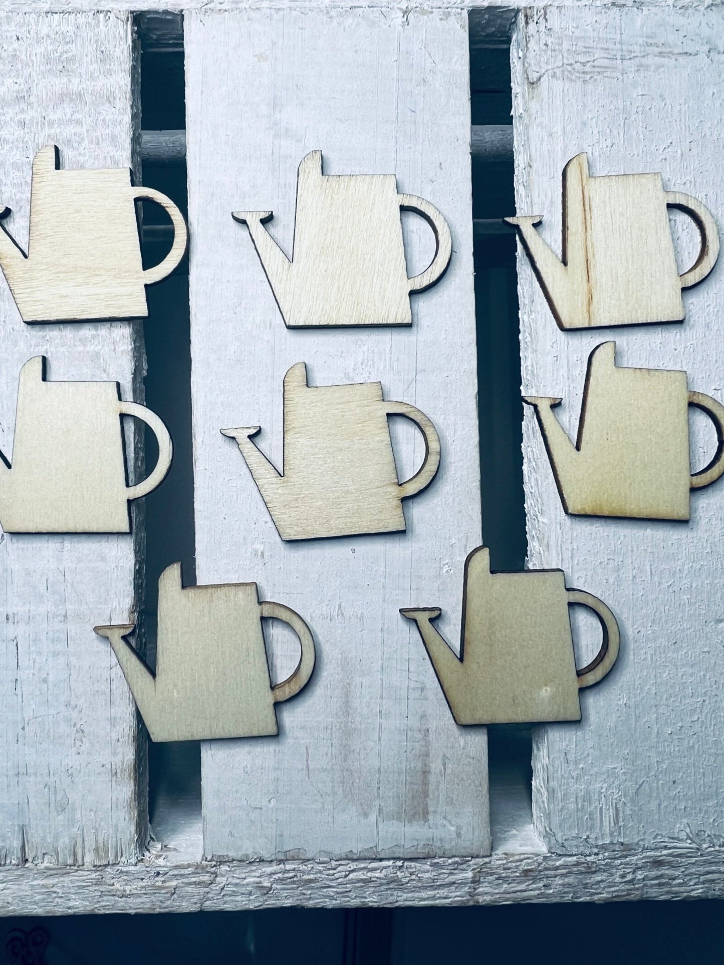 Wood Cut Watering Can Mini Water Can Trinket Speech Therapy Mini Objects Garden Mini Objects Speech Therapy Doodads Garden Trinkets - Speech and Smile