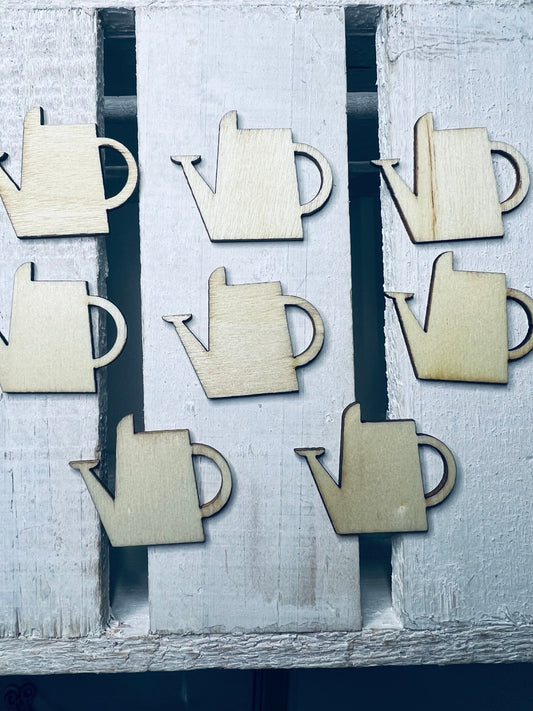 Wood Cut Watering Can Mini Water Can Trinket Speech Therapy Mini Objects Garden Mini Objects Speech Therapy Doodads Garden Trinkets - Speech and Smile