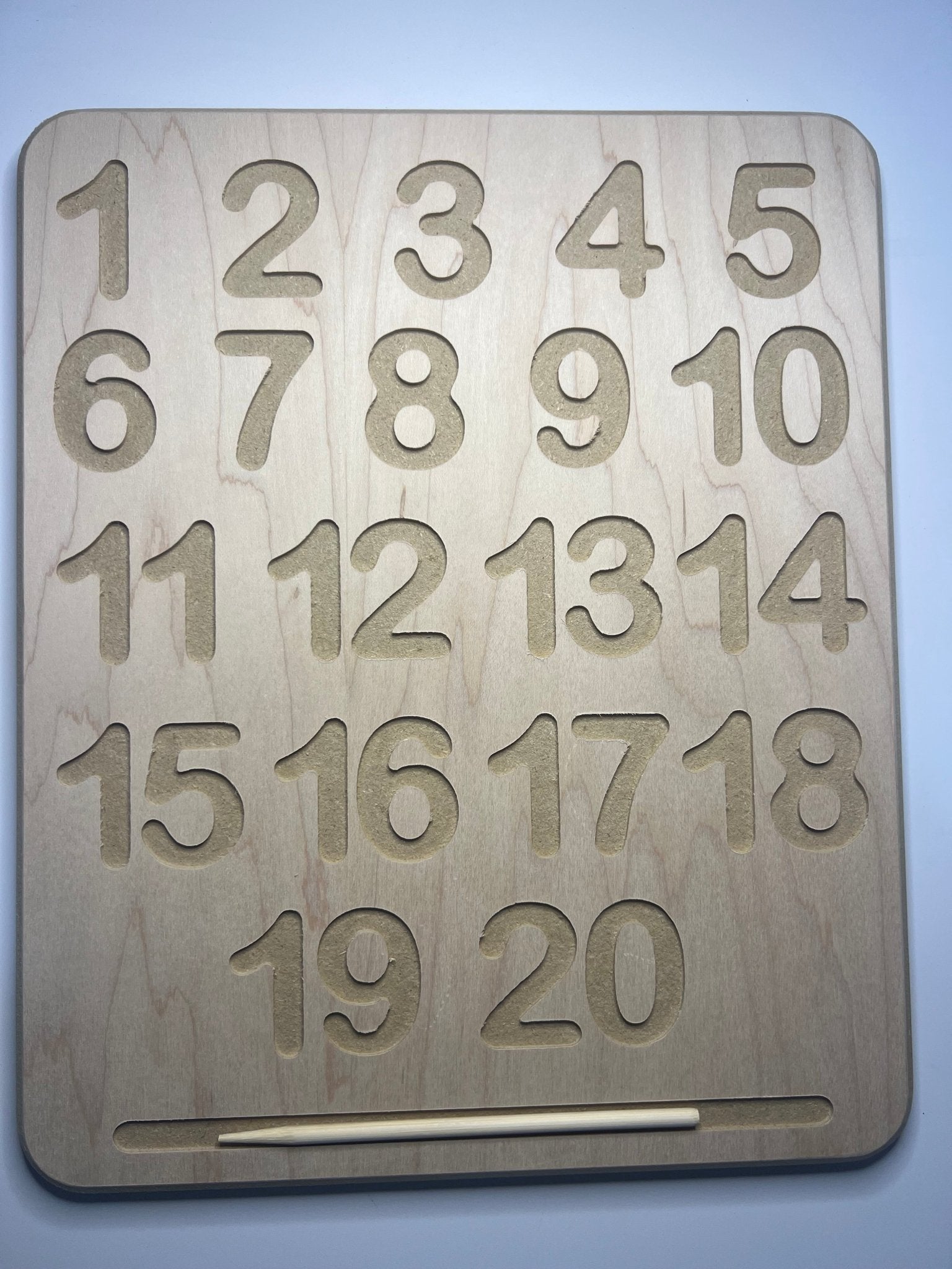 Wood Tracing Board NUMBERS Montessori Writing Tracing Board Learn to Write numbers - Speech and Smile
