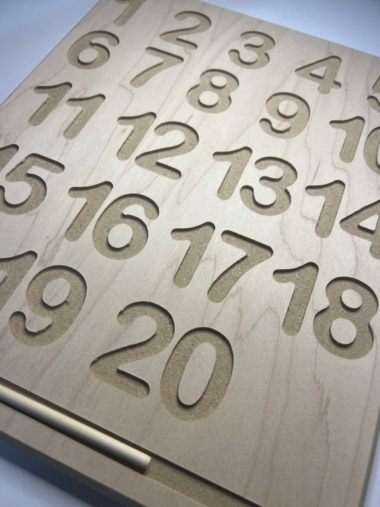 Wood Tracing Board NUMBERS Montessori Writing Tracing Board Learn to Write numbers - Speech and Smile