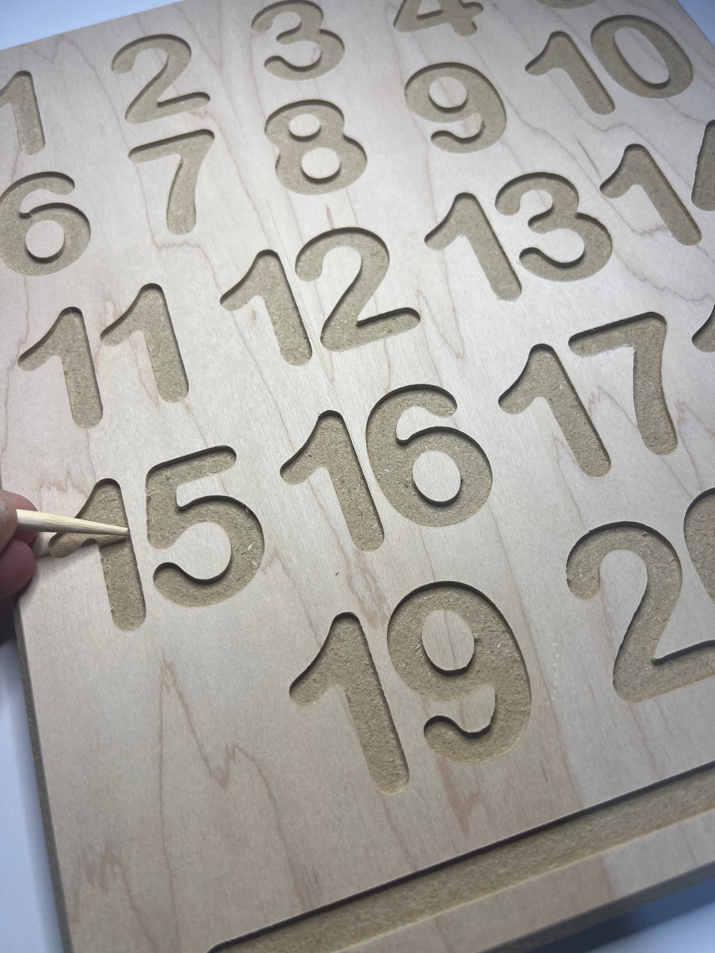 Wood Tracing Board NUMBERS Montessori Writing Tracing Board Learn to Write numbers - Speech and Smile