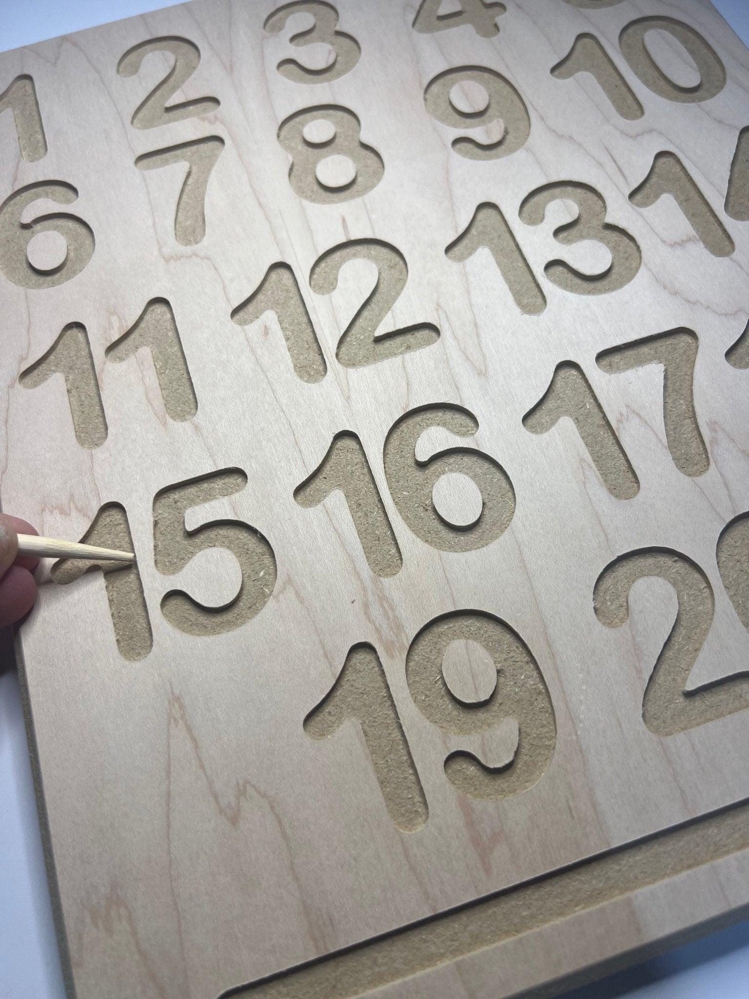 Wood Tracing Board NUMBERS Montessori Writing Tracing Board Learn to Write numbers - Speech and Smile