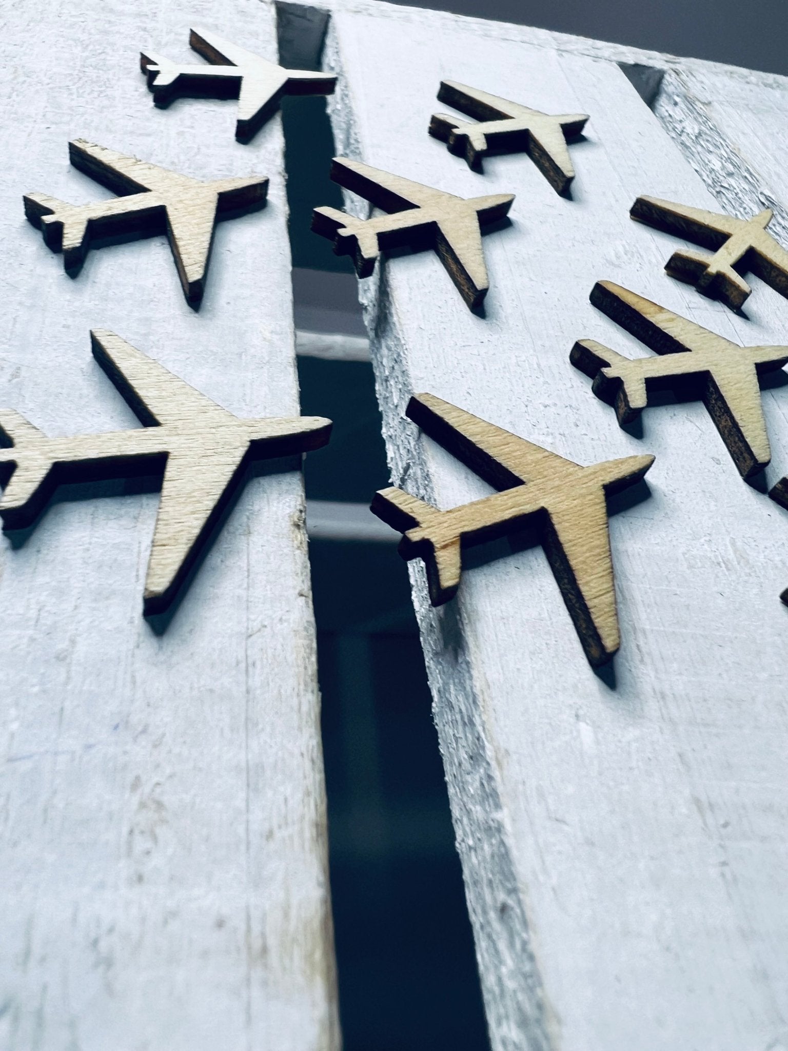 Woodcut Jet Airplabet Object Miniature Plane Trinkets Speech Therapy Mini Objects Letter J Jet Mini Object Wood Cut Outs - Speech and Smile