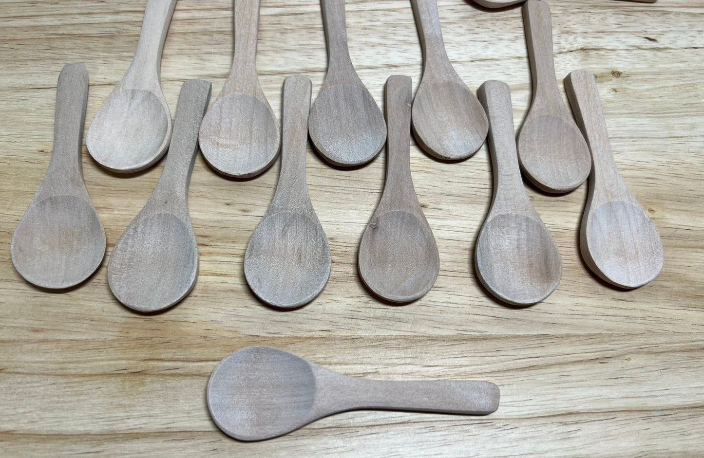 Wooden Spoon Miniature Utensil Sensory Bin Tool Unfinished Wood Spoon - Speech and Smile