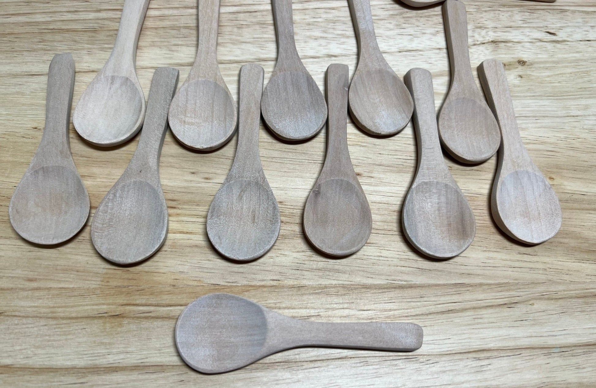 Wooden Spoon Miniature Utensil Sensory Bin Tool Unfinished Wood Spoon - Speech and Smile