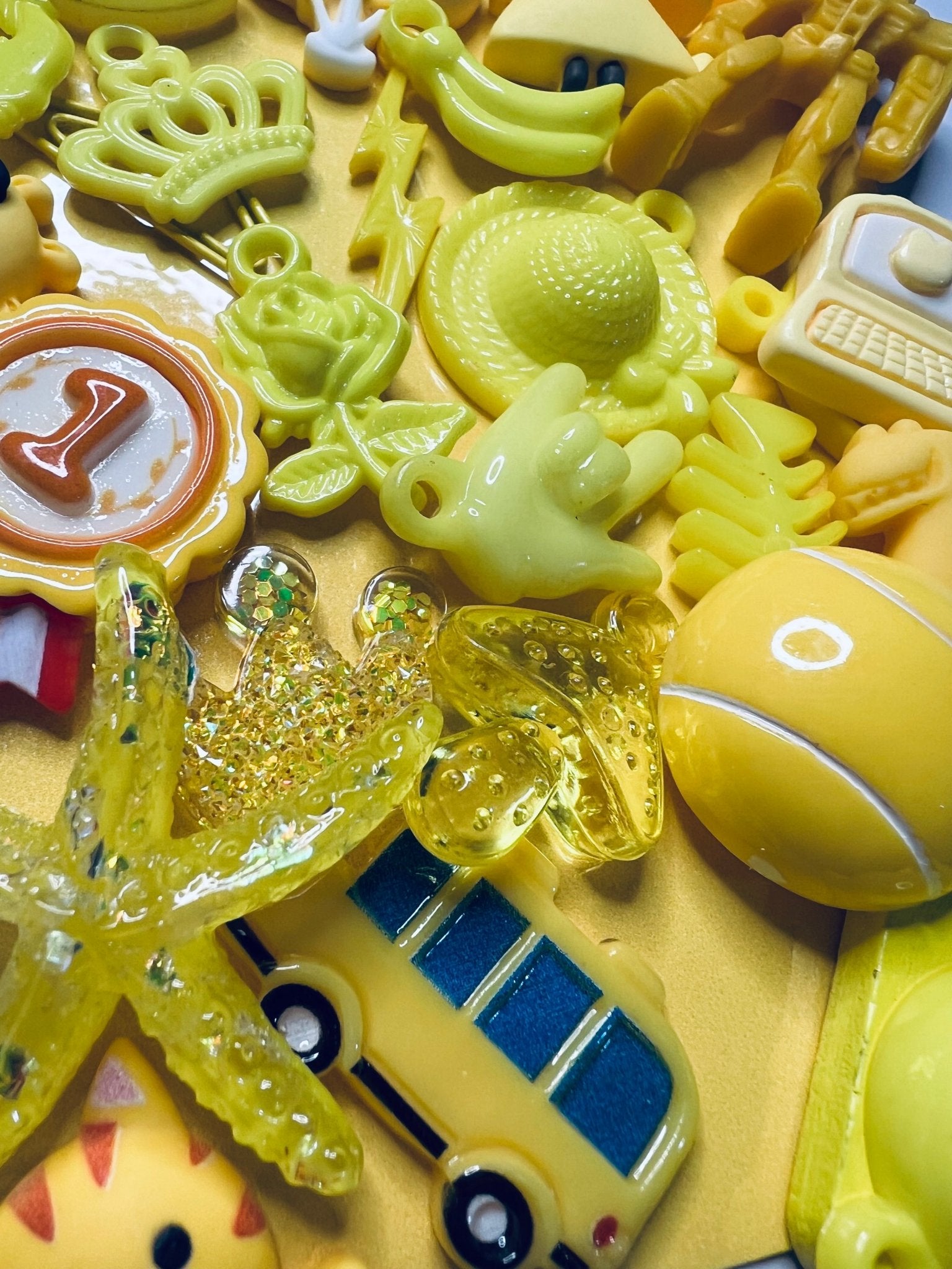 YELLOW Mini Objects Color Sort Trinkets By Color with Card Sorting Min ...